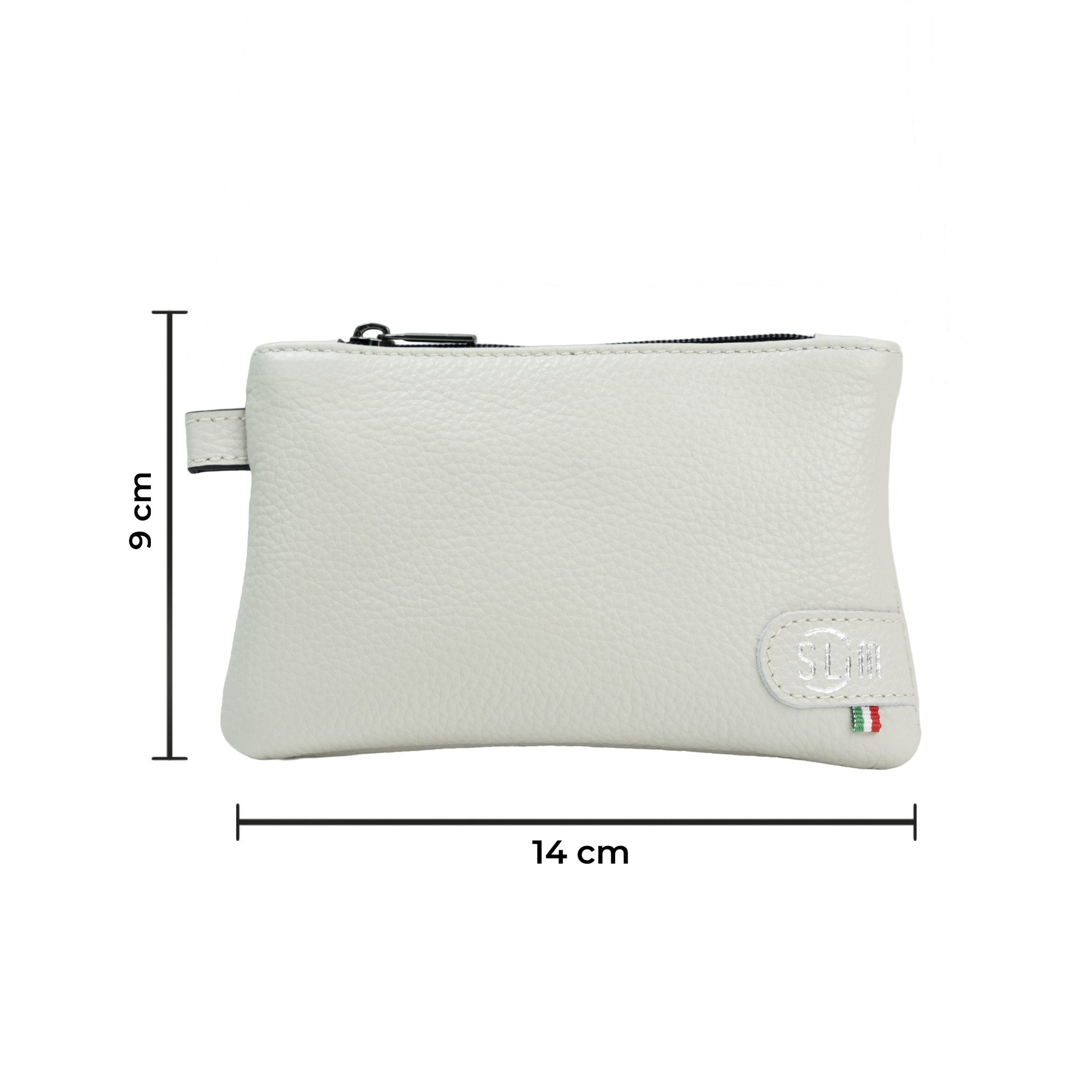 Mini Pochette Vera Pelle Bottalato Beige