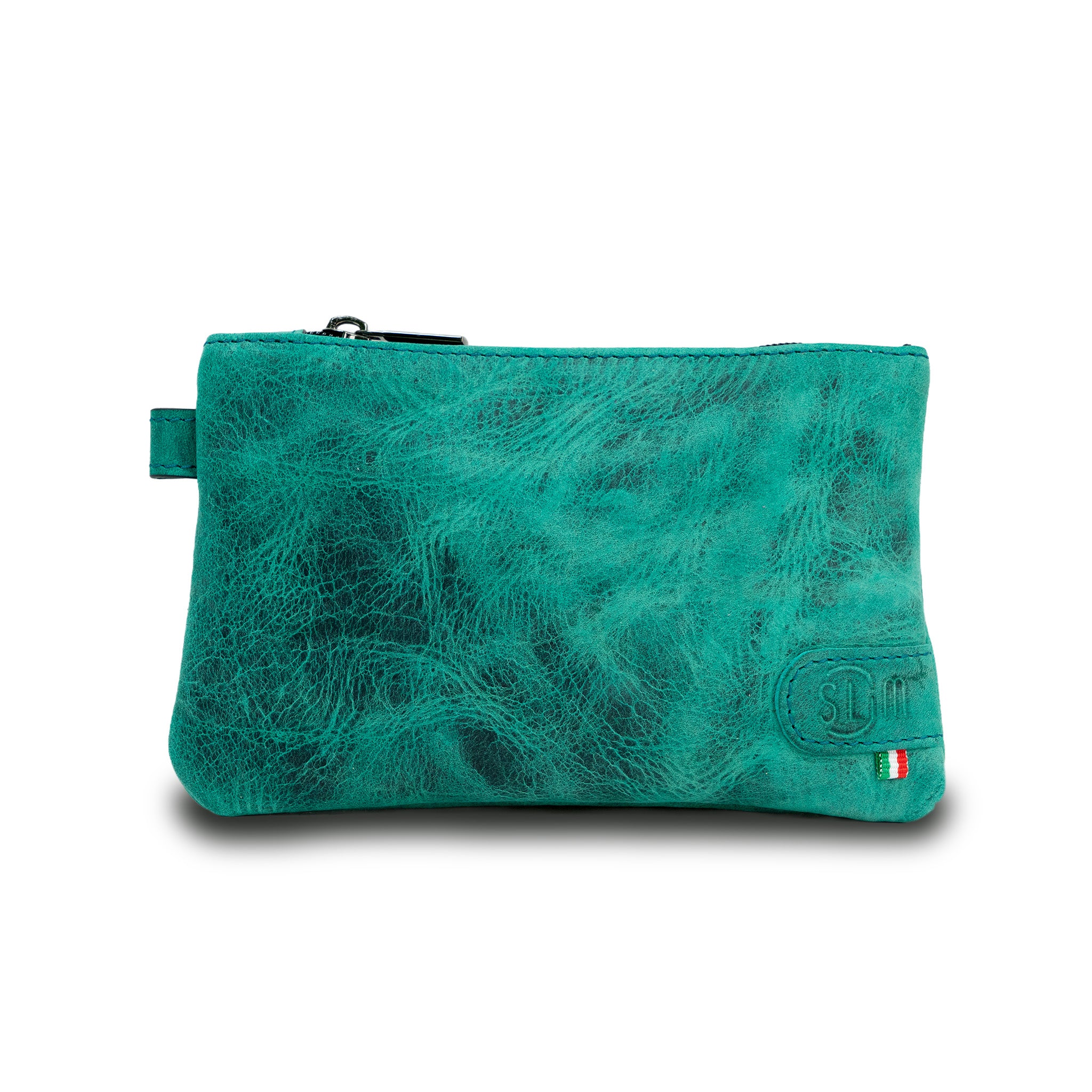 Mini Pochette Vera Pelle Crazy Acquamarina