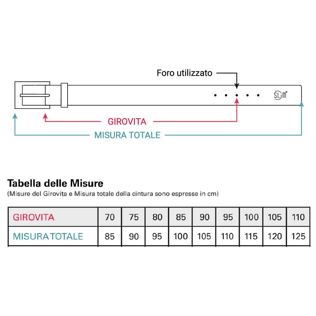 SLim®️ Cintura Cuoio Nero 40mm
