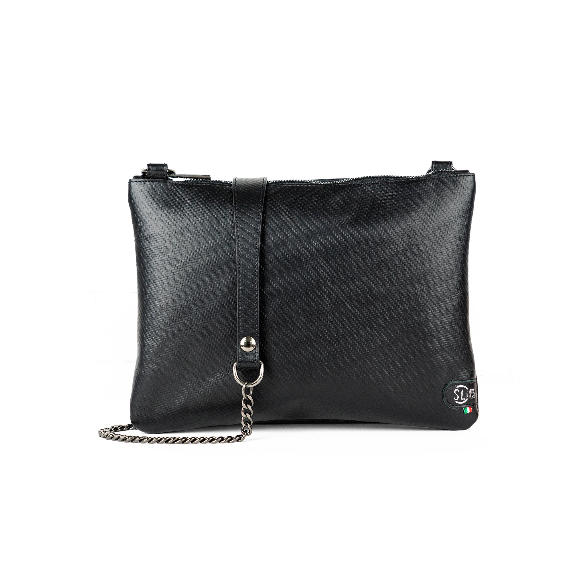 Pochette con Tracolla In Vera Pelle SLim®️