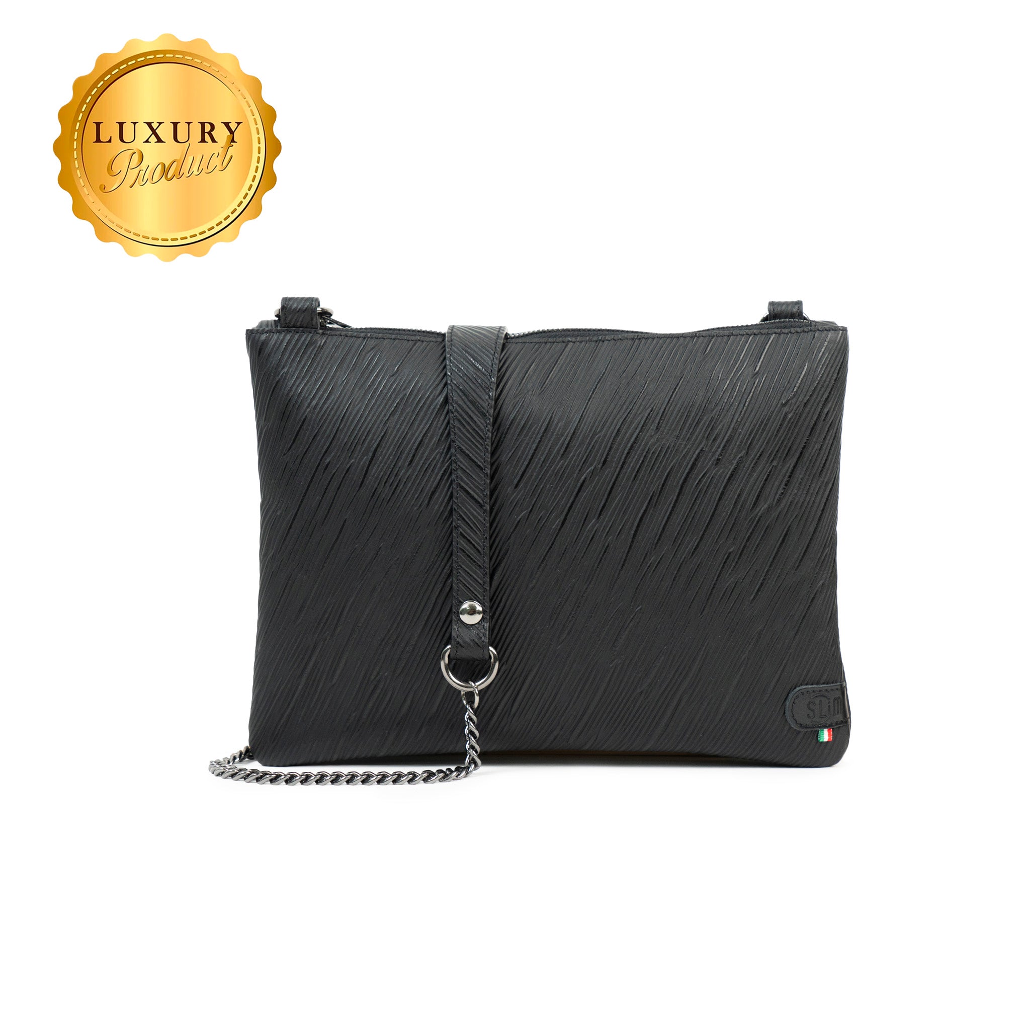 Pochette con Tracolla In Vera Pelle SLim®️