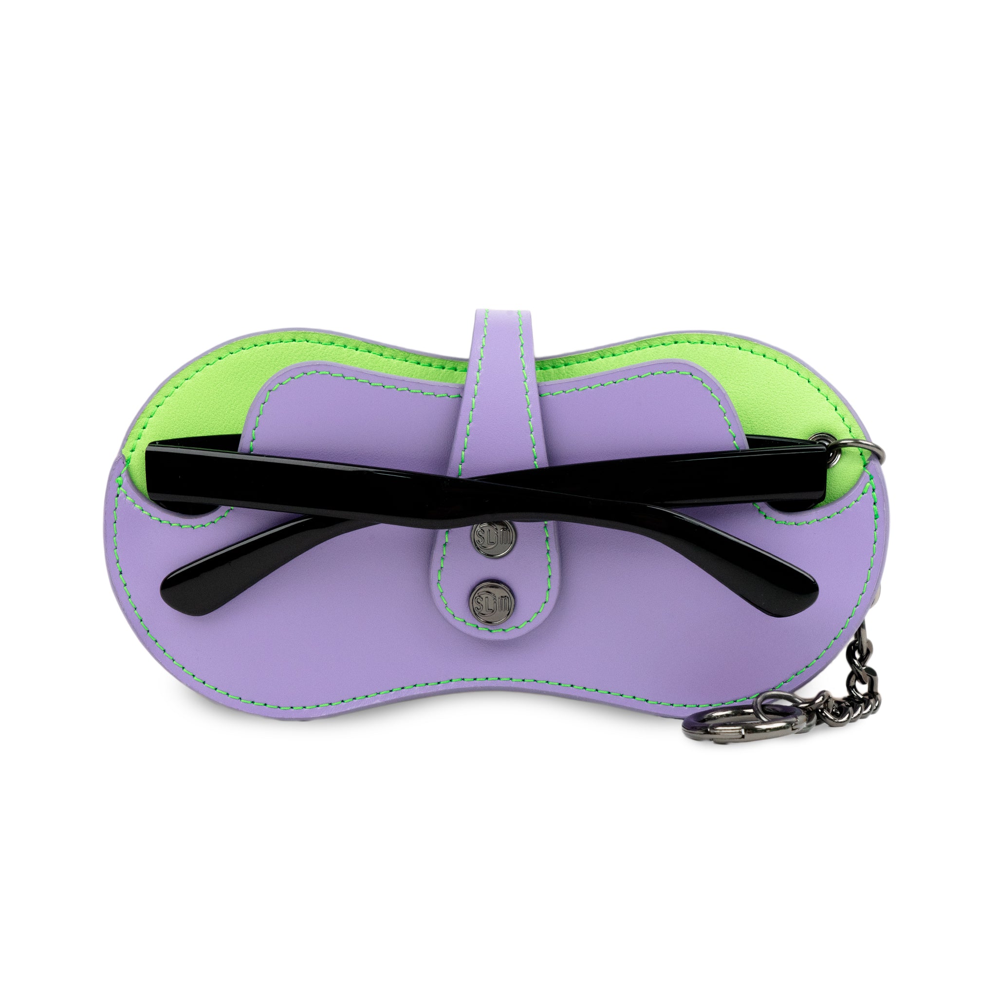 SLim Vision Vera Pelle Viola e Verde Lime