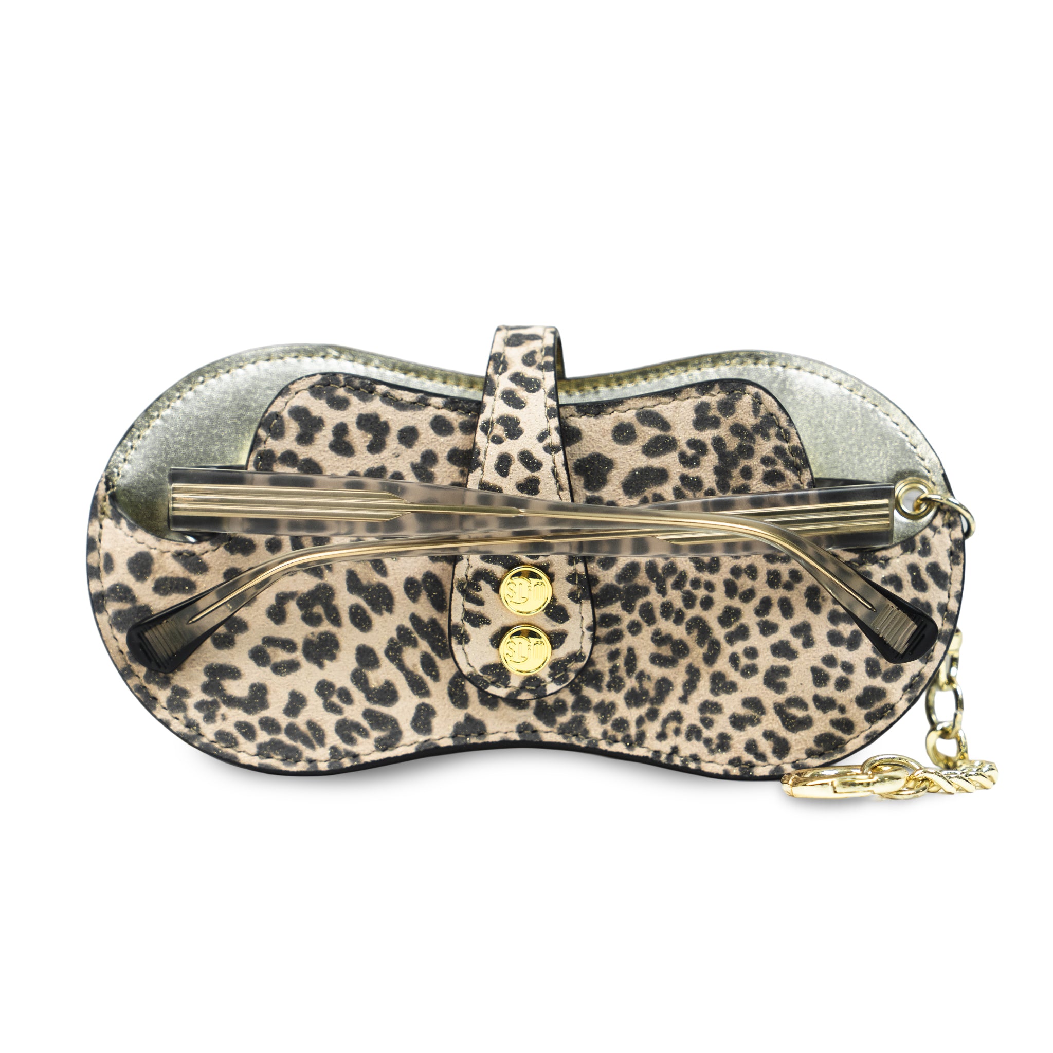 SLim Vision Vera Pelle Animalier Leoparard e Oro