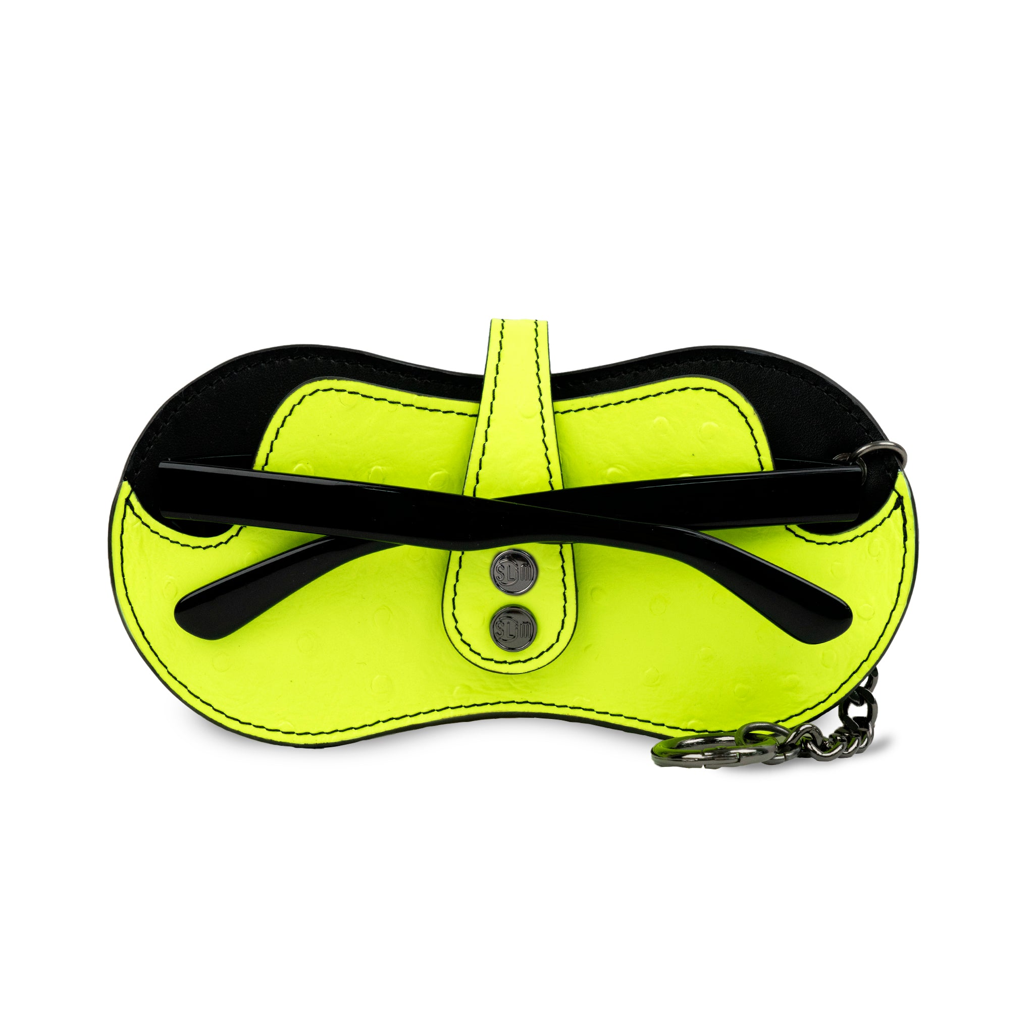 SLim Vision Vera Pelle Lime e Nero