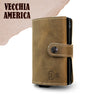 Porta Carte Vera Pelle Crazy Horse Cuoio Senza Zip
