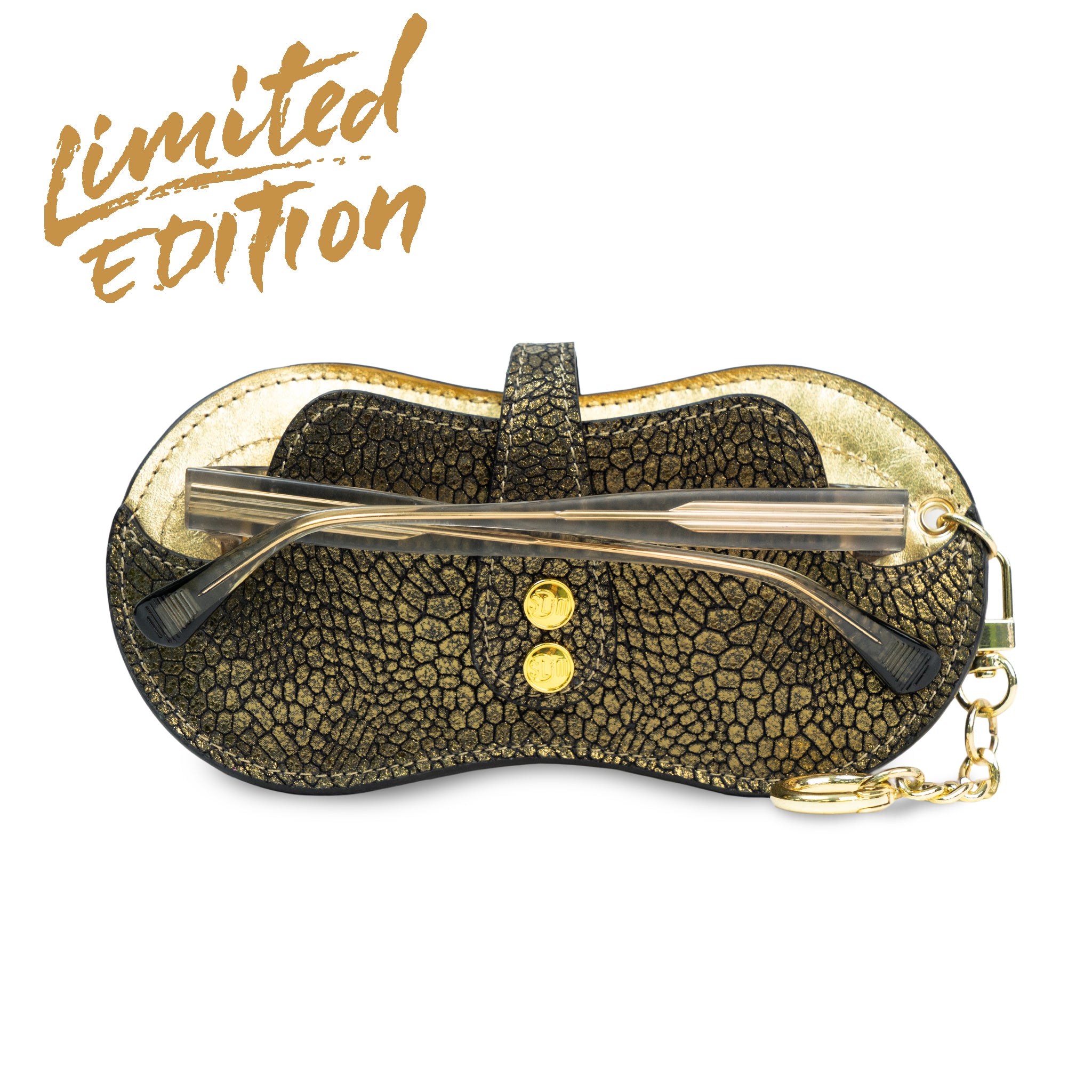 SLim Vision Vera Pelle Animalier Sablè Dorato