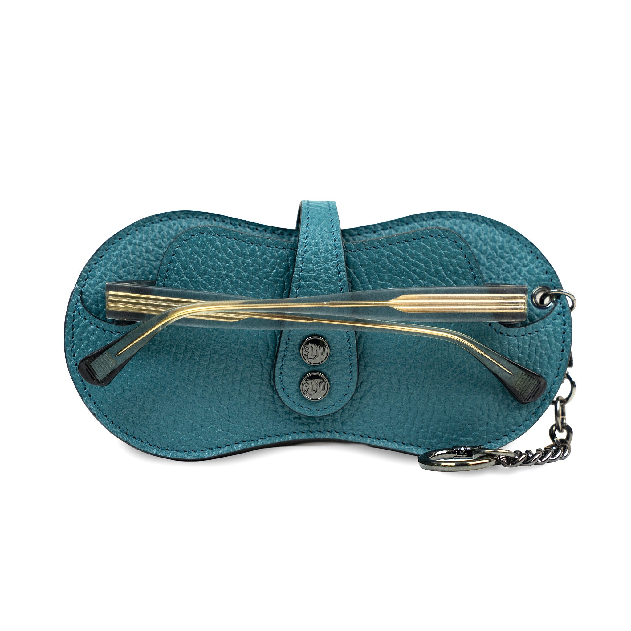 SLim Vision Vera Pelle Bottalato Petrolio