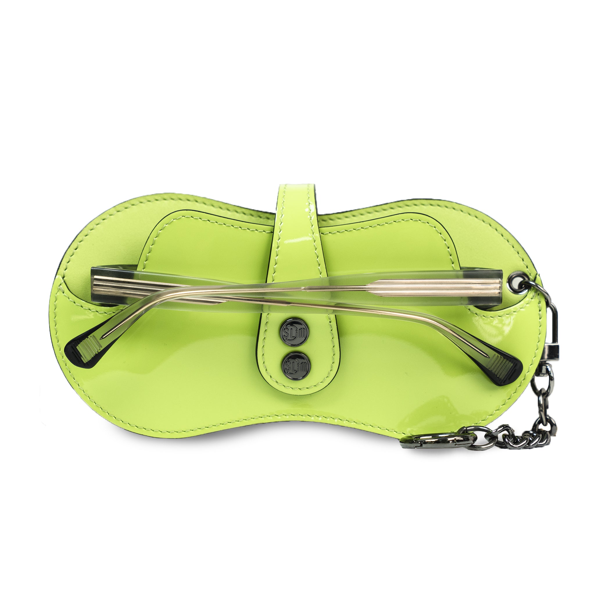 SLim Vision Vera Pelle Specchio Verde Mela