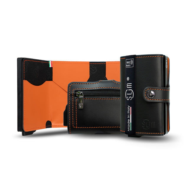 Lois - Portafoglio Uomo Pelle - Portafoglio e Portamonete - Portafoglio Uomo Slim con Scomparto per Carte - Portafogli Uomo Vera Pelle - Portafoglio Uomo Piccolo RFID, Marrone