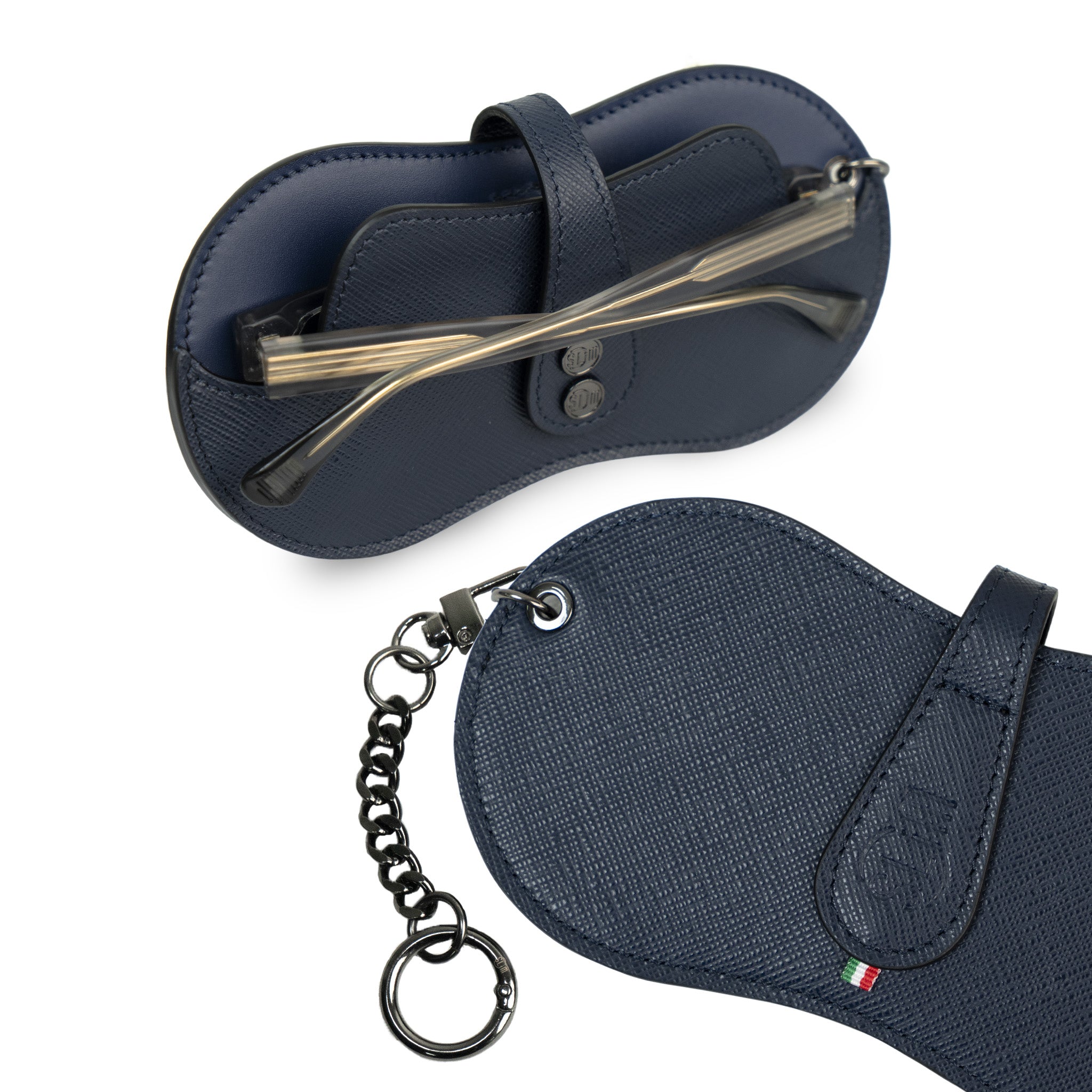 SLim Vision Vera Pelle Saffiano Blu