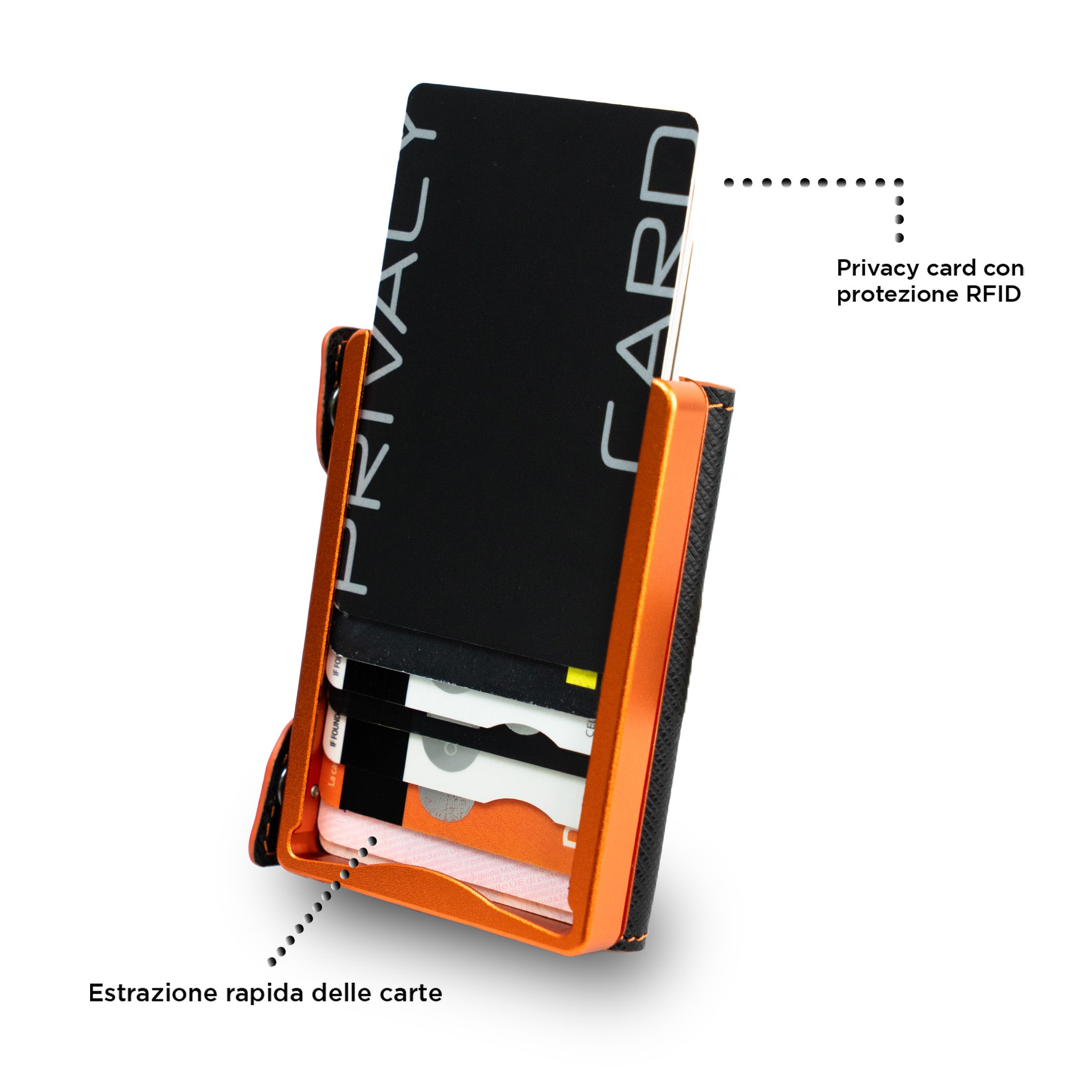 Be Tasck Saffiano Nero e Arancio