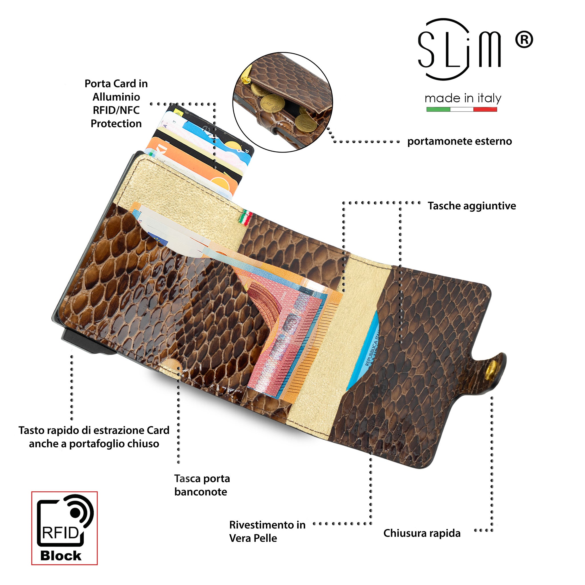 SLim®️ Vera Pelle Animalier Pitone