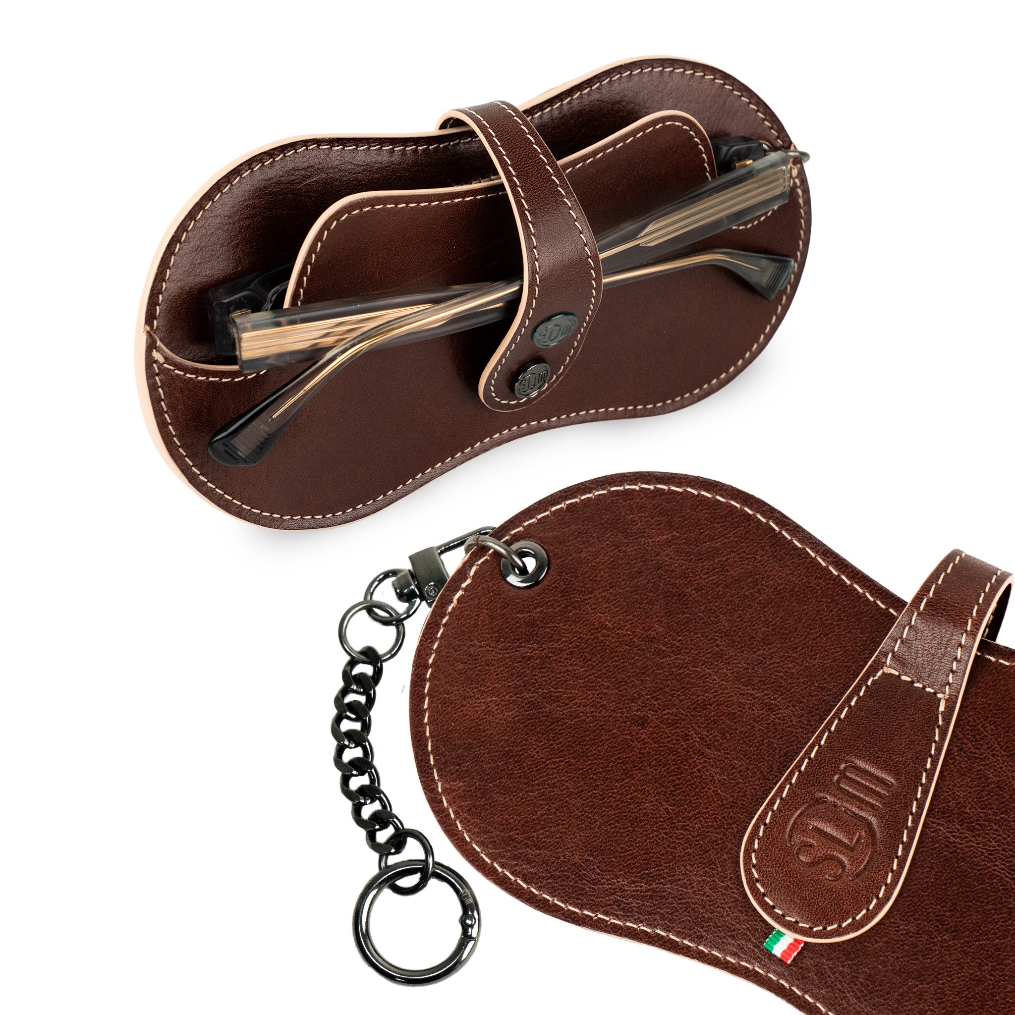 SLim Vision Vera Pelle Concia al Vegetale Marrone