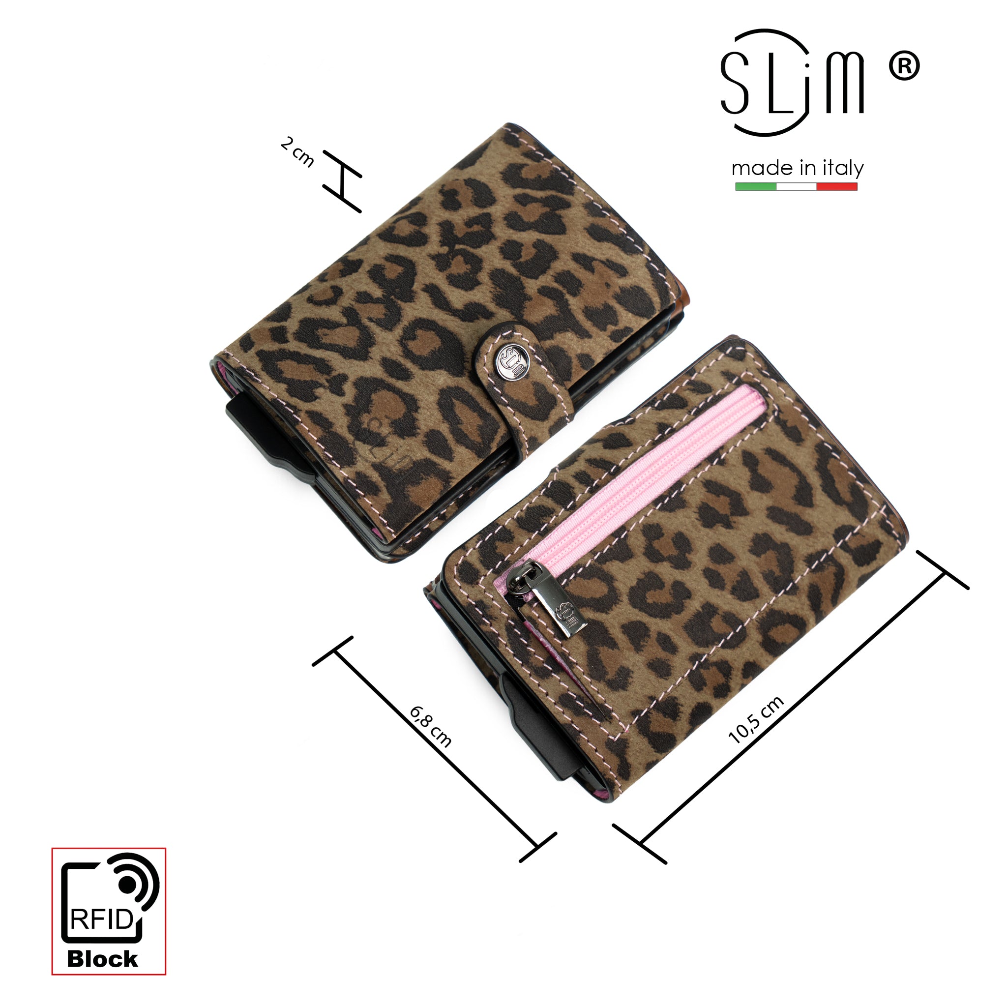 SLim®️ Vera Pelle Animalier Leopard Rosa