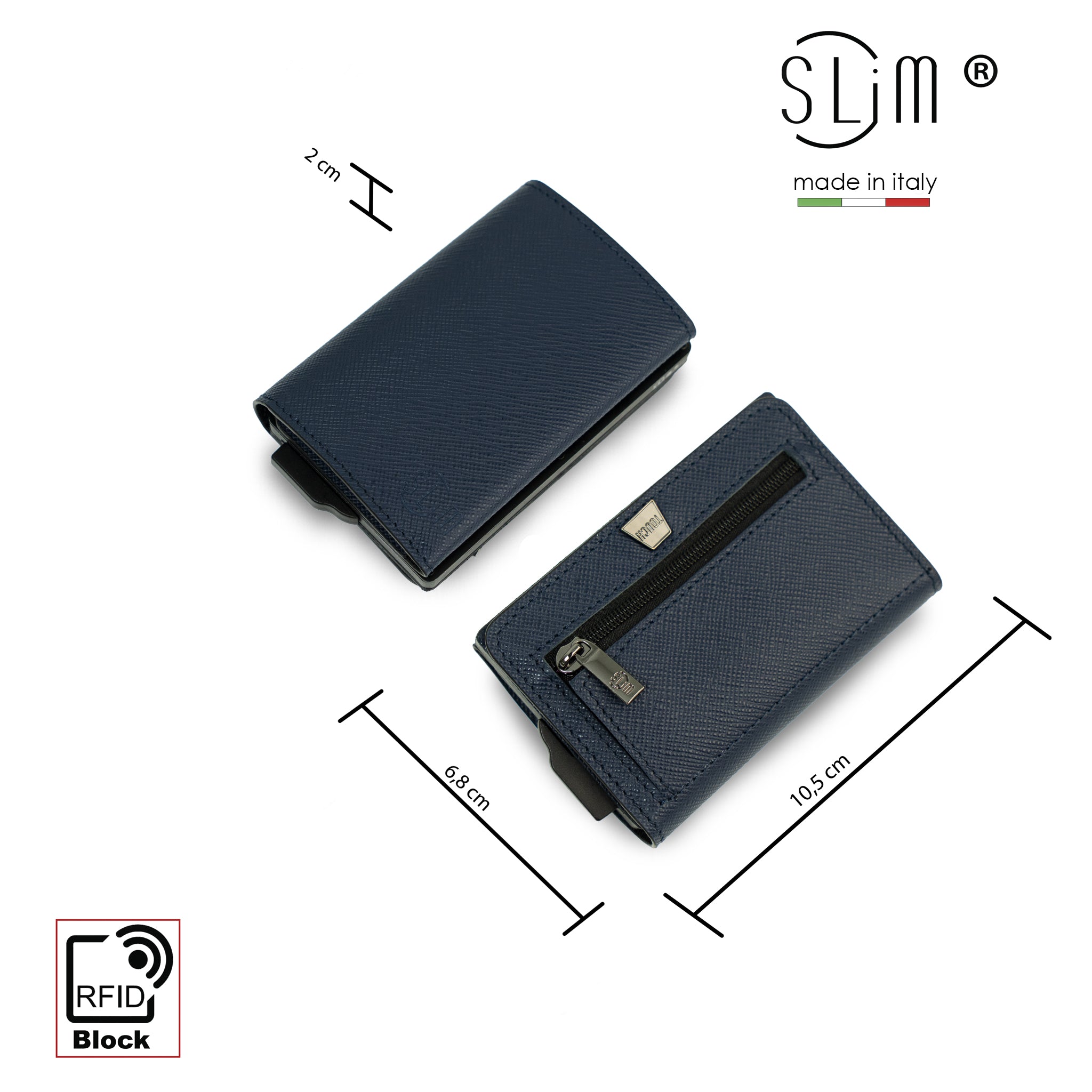 SLim®️ drummed genuine leather Sicily "Isola" theme