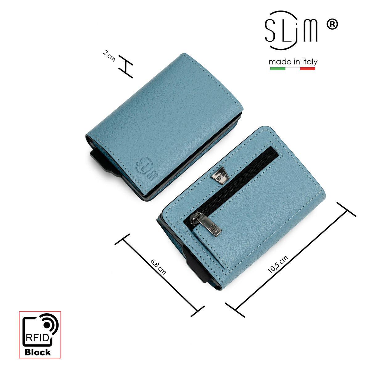 SLim®️ drummed genuine leather Sicily "Isola" theme