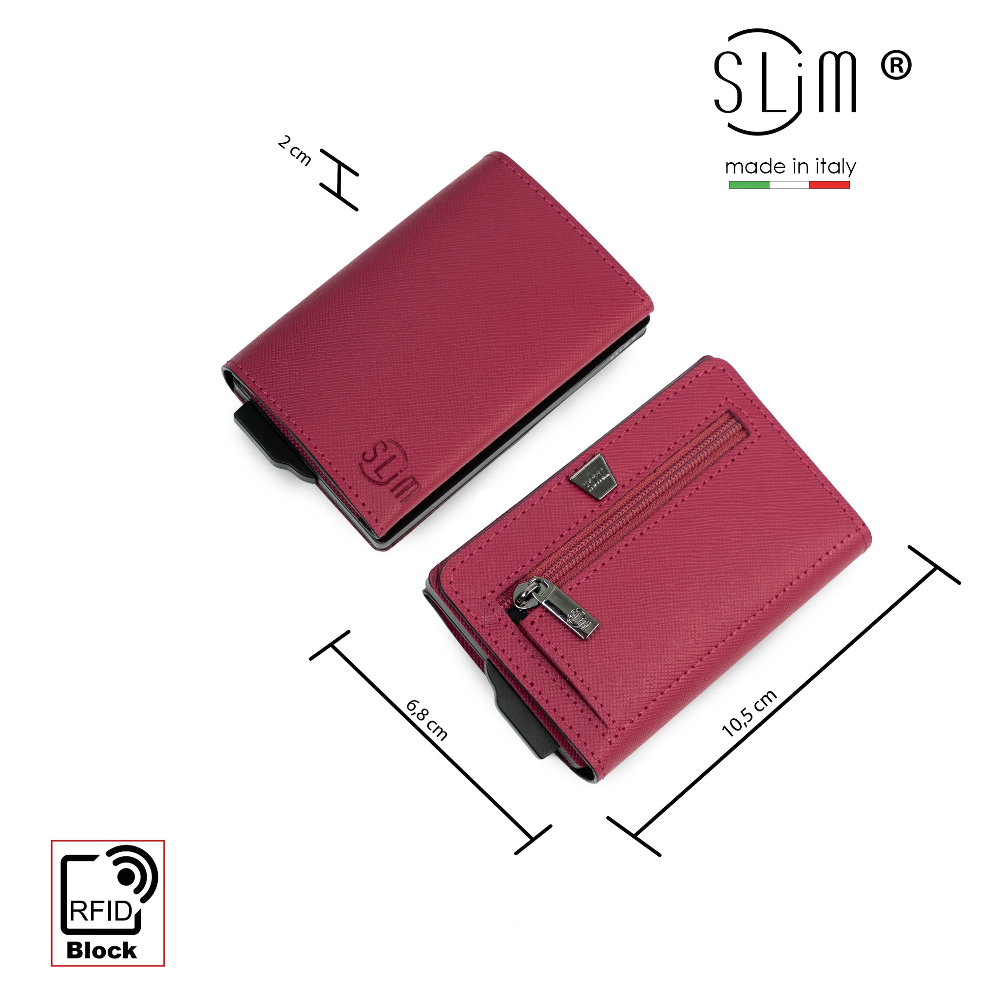 SLim®️ drummed genuine leather Sicily "Isola" theme