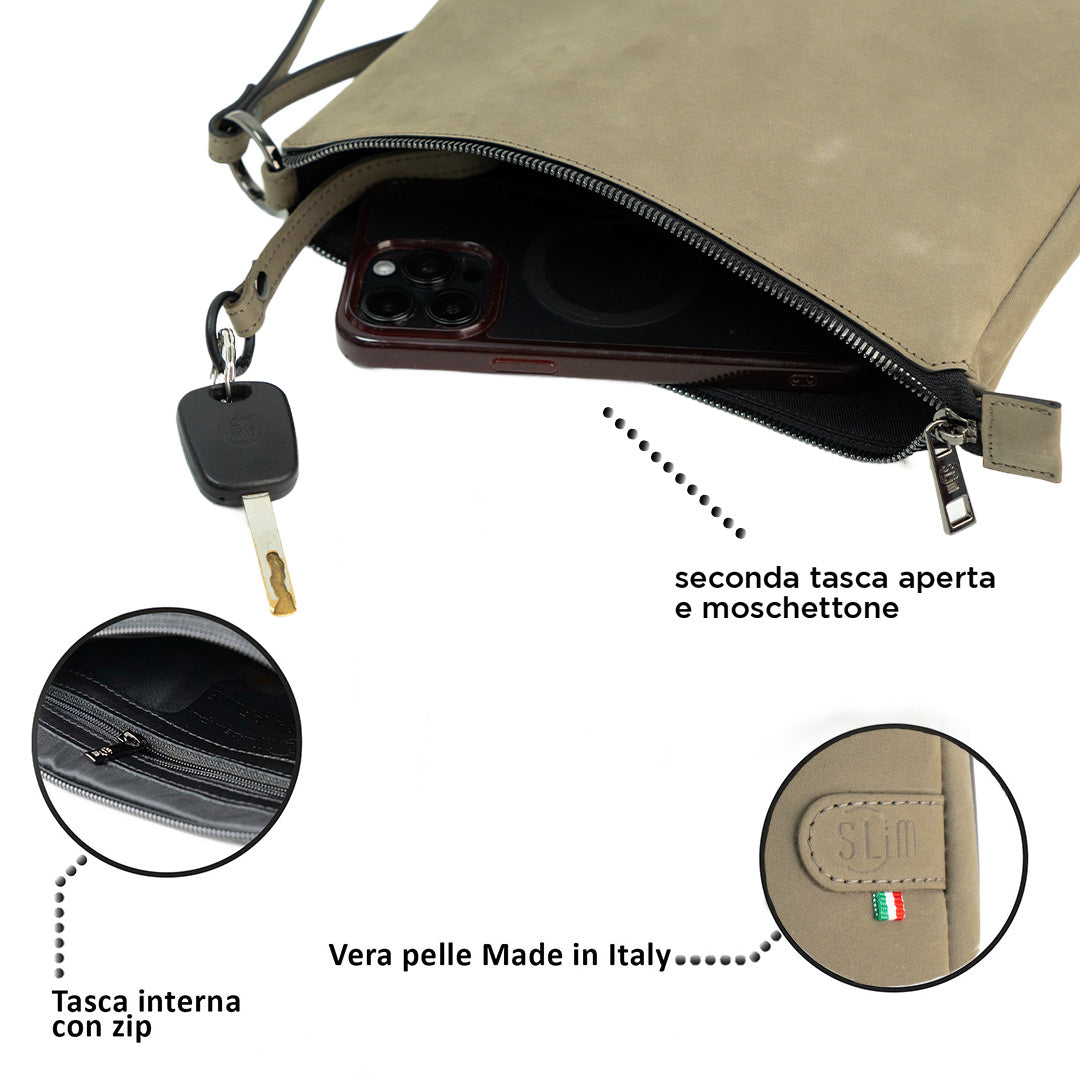 Pochette Max Nabuk Tortora