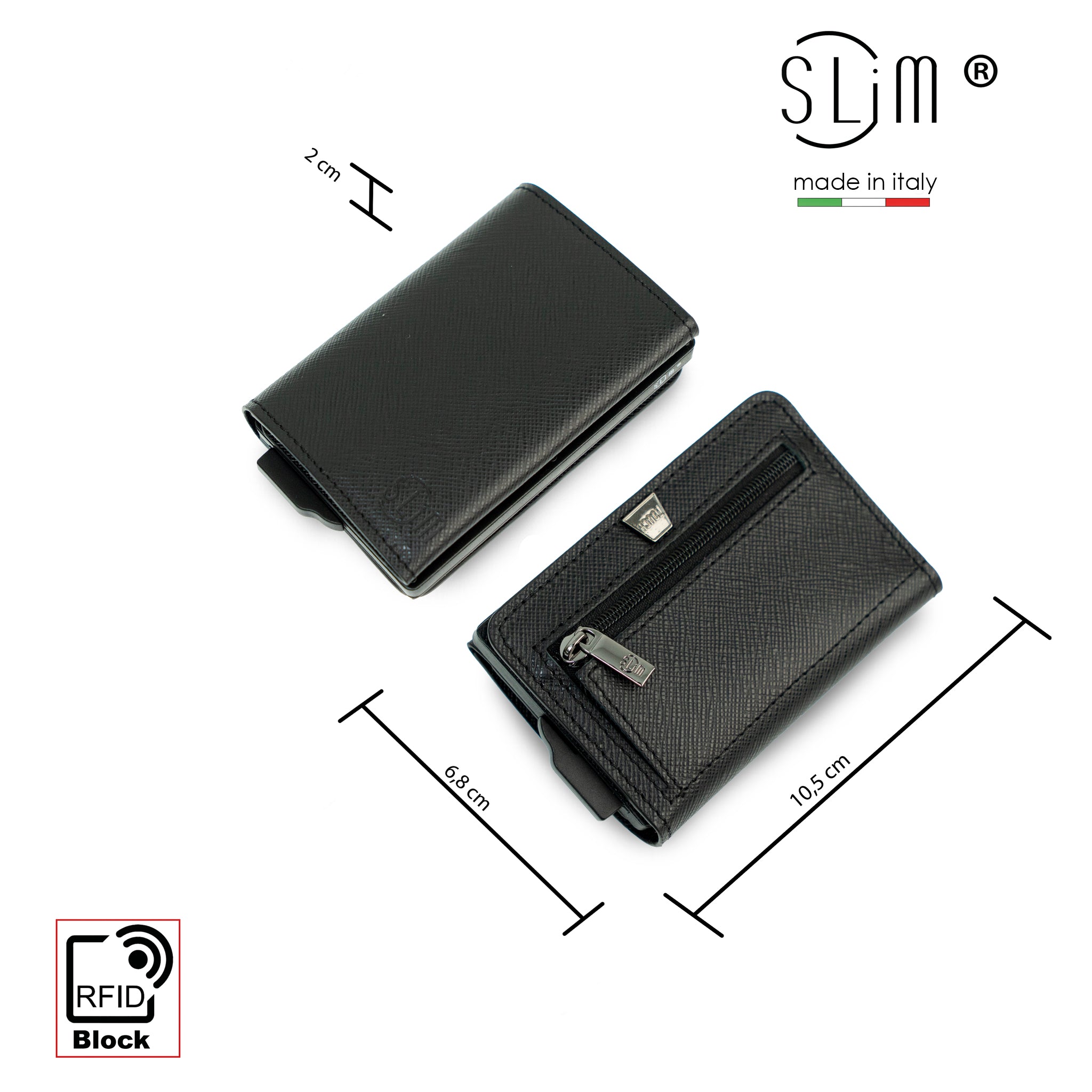 SLim®️ drummed genuine leather Sicily "Isola" theme