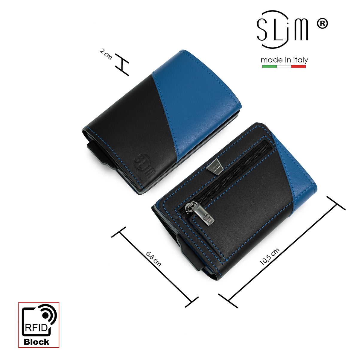 SLim®️ drummed genuine leather Sicily "Isola" theme