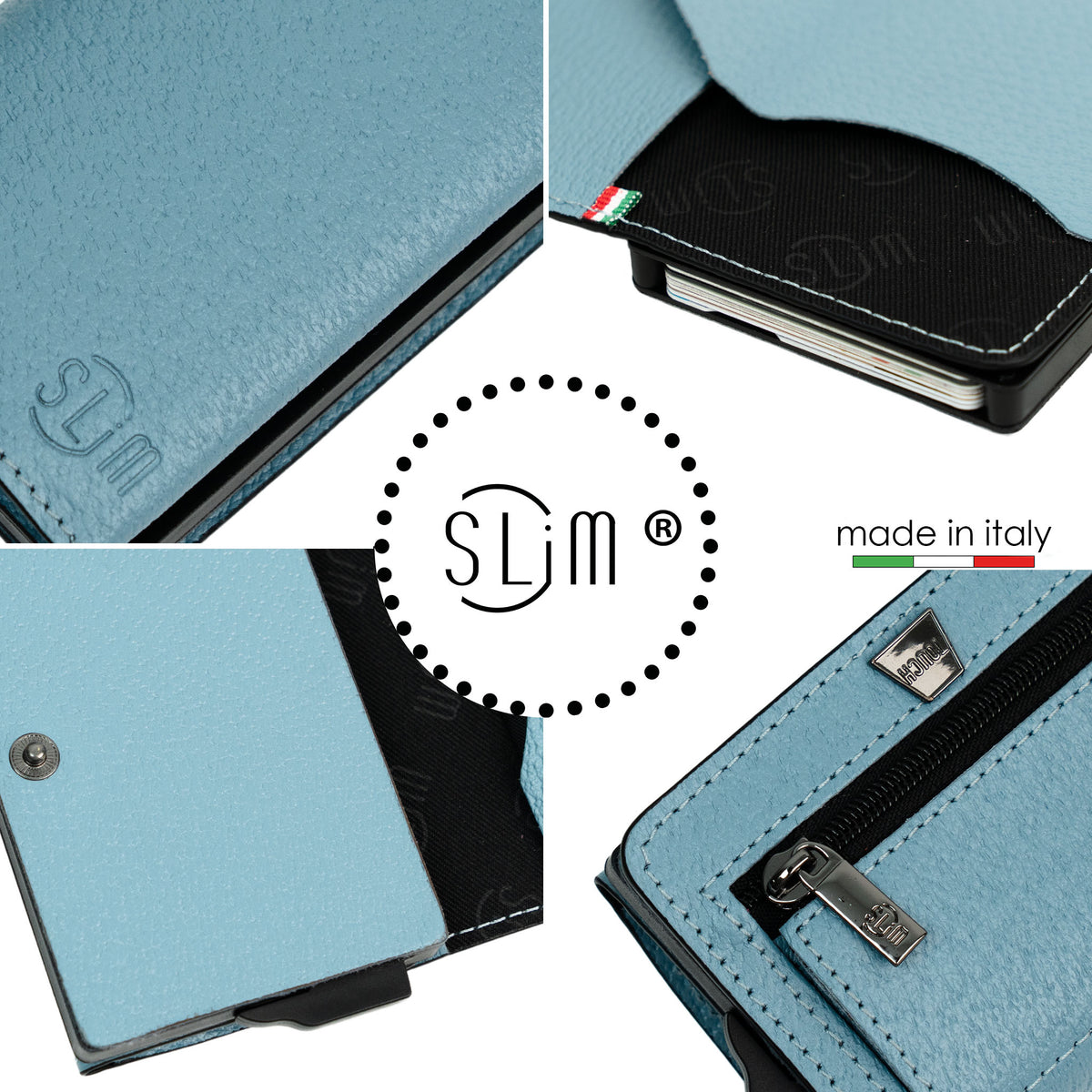 SLim®️ drummed genuine leather Sicily "Isola" theme