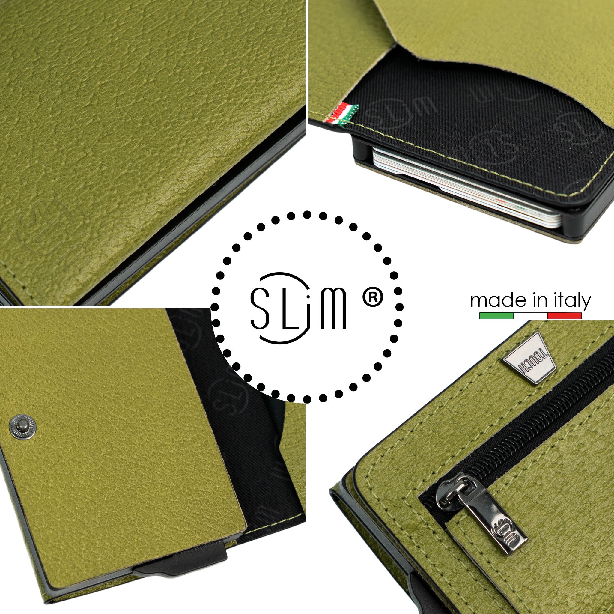 SLim®️ drummed genuine leather Sicily "Isola" theme