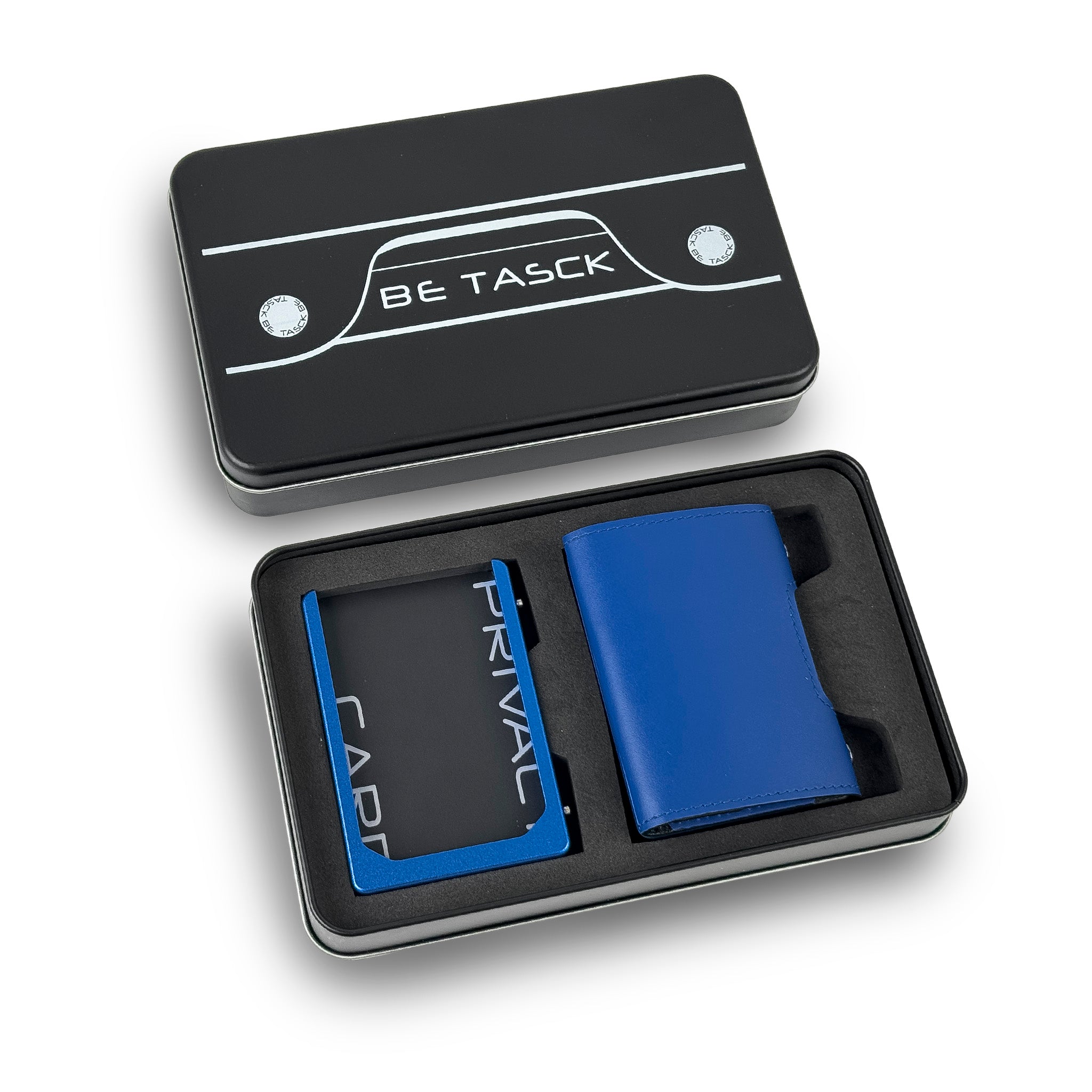Be Tasck Pelle Liscia Blu e Nero