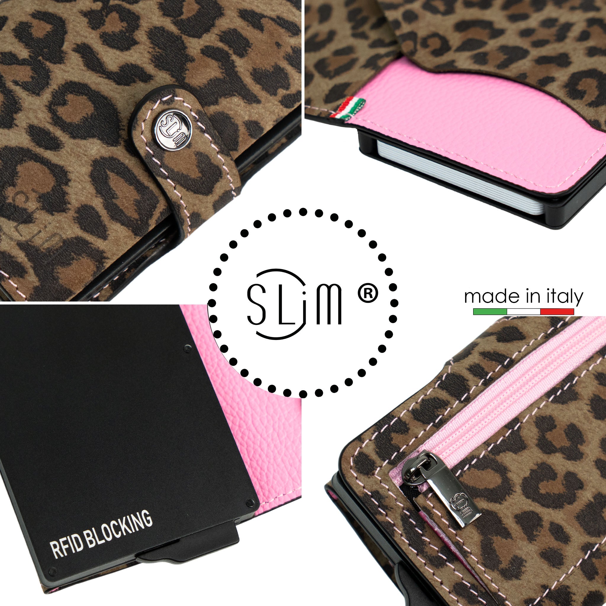 SLim®️ Vera Pelle Animalier Leopard Rosa