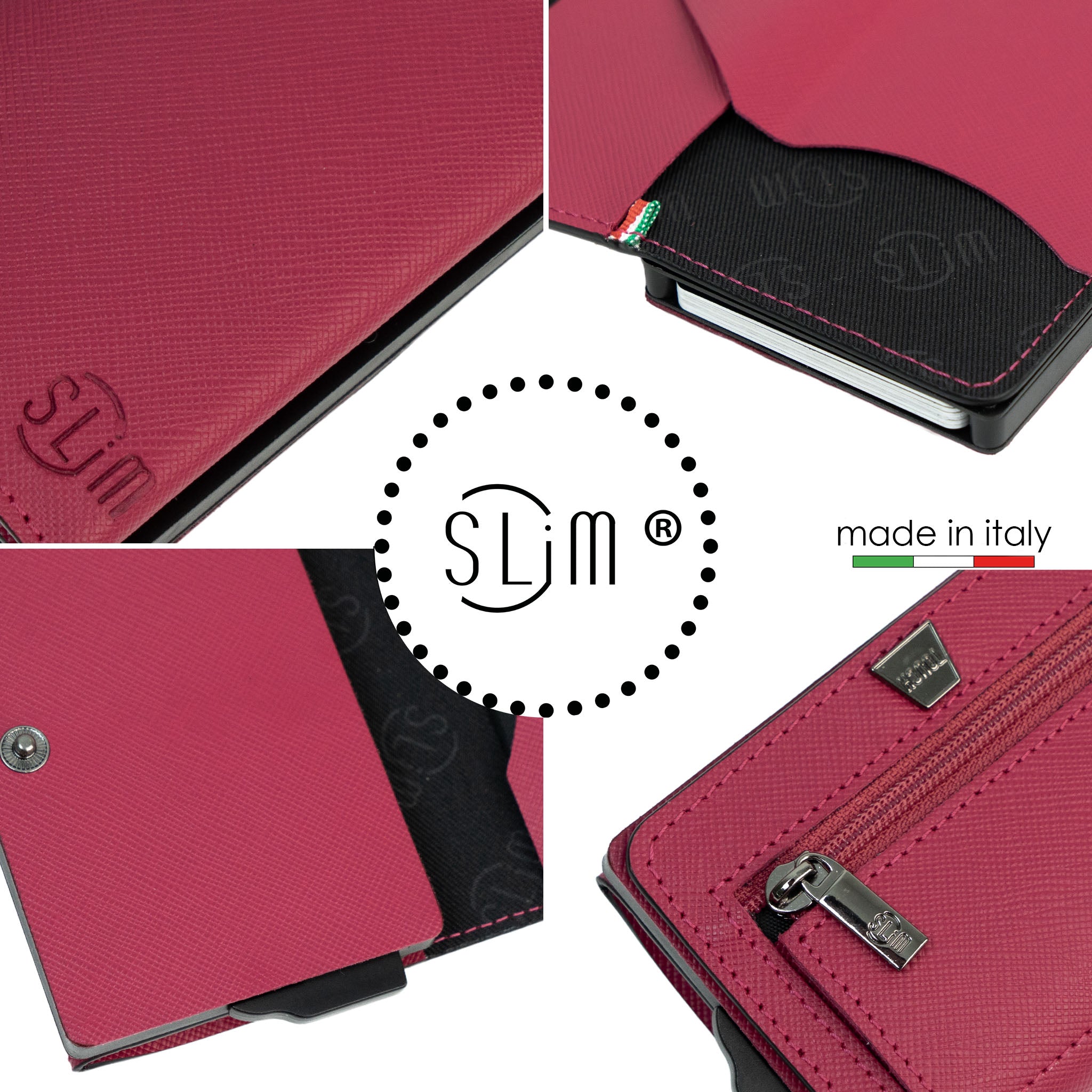 SLim®️ drummed genuine leather Sicily "Isola" theme