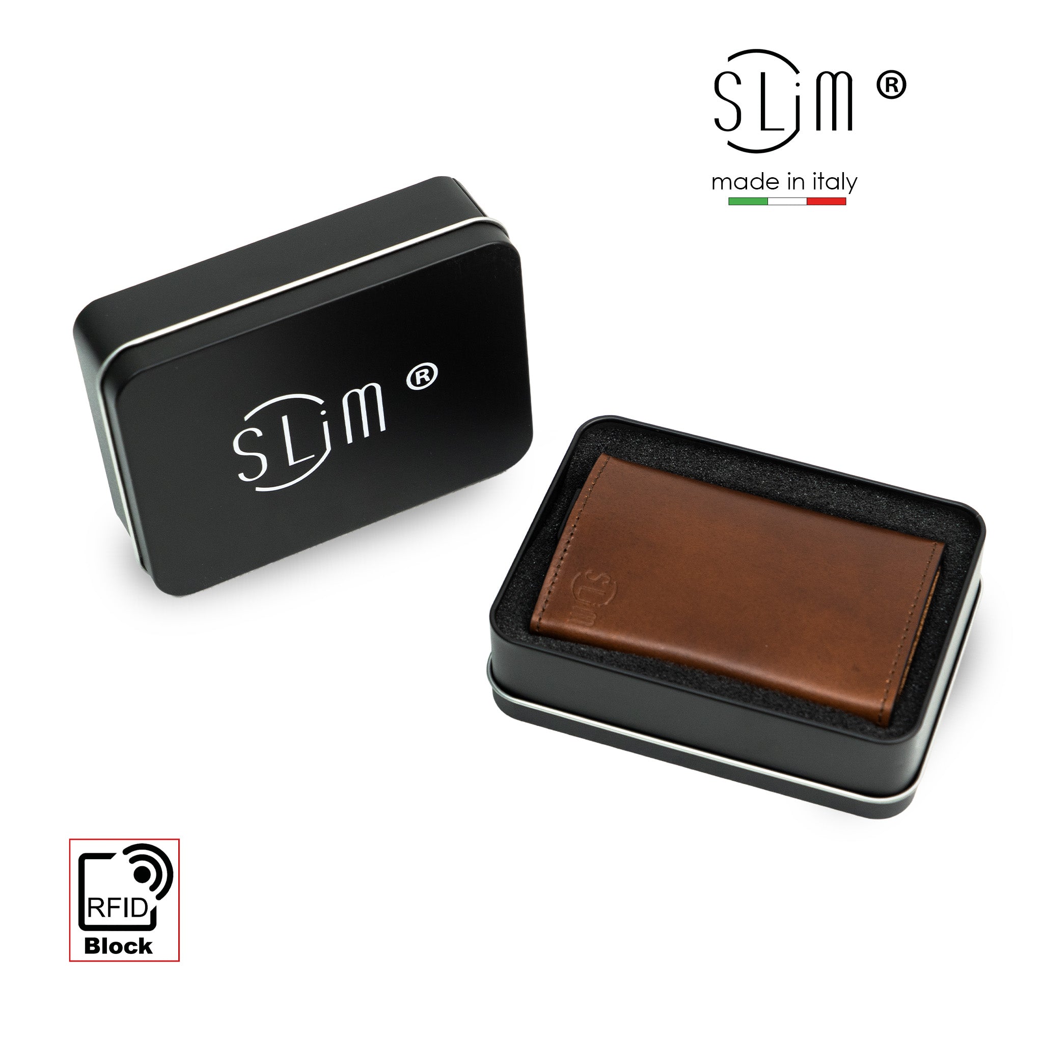SLim®️ drummed genuine leather Sicily "Isola" theme