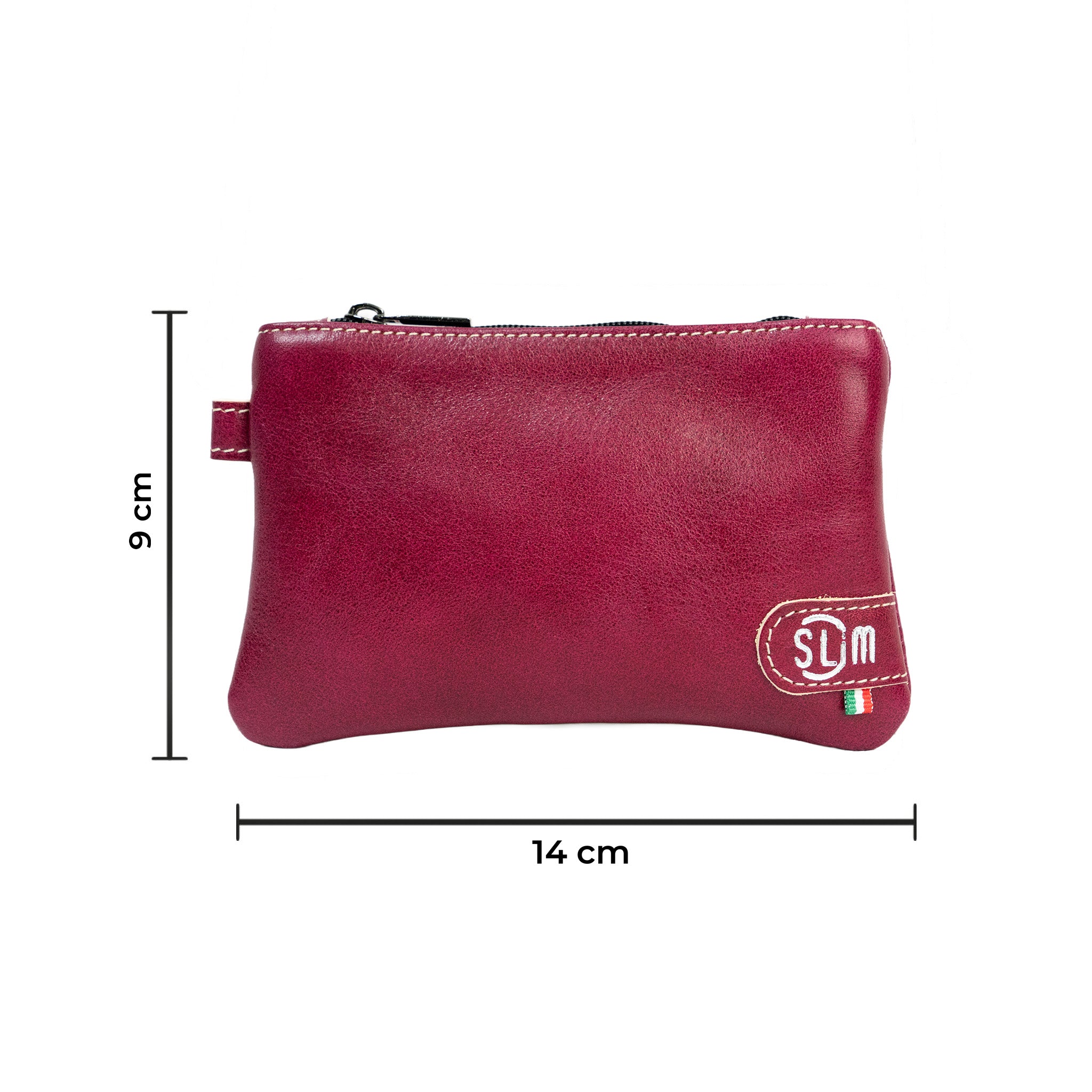 Mini Pochette Vera Pelle Vegetale Fucsia