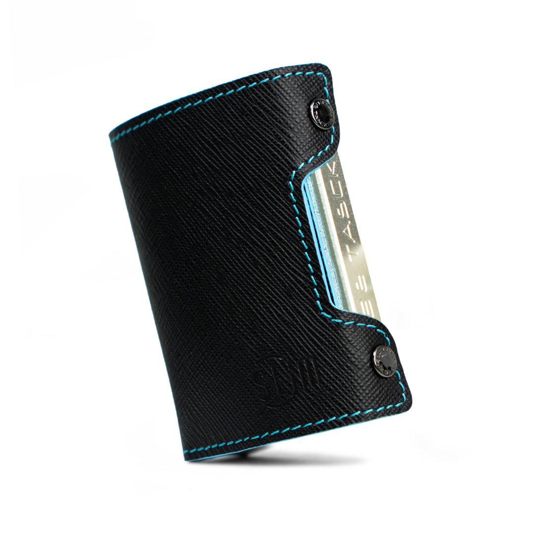 Be Tasck Saffiano Nero e Azzurro