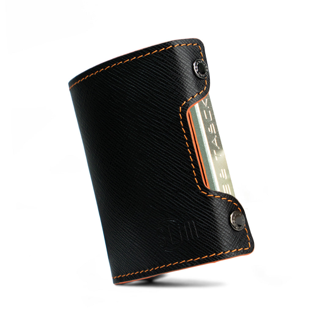 Be Tasck Saffiano Nero e Arancio