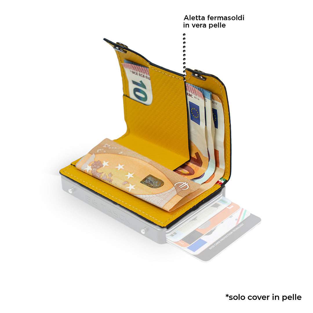 Cover in Pelle Be Tasck Carbon Giallo
