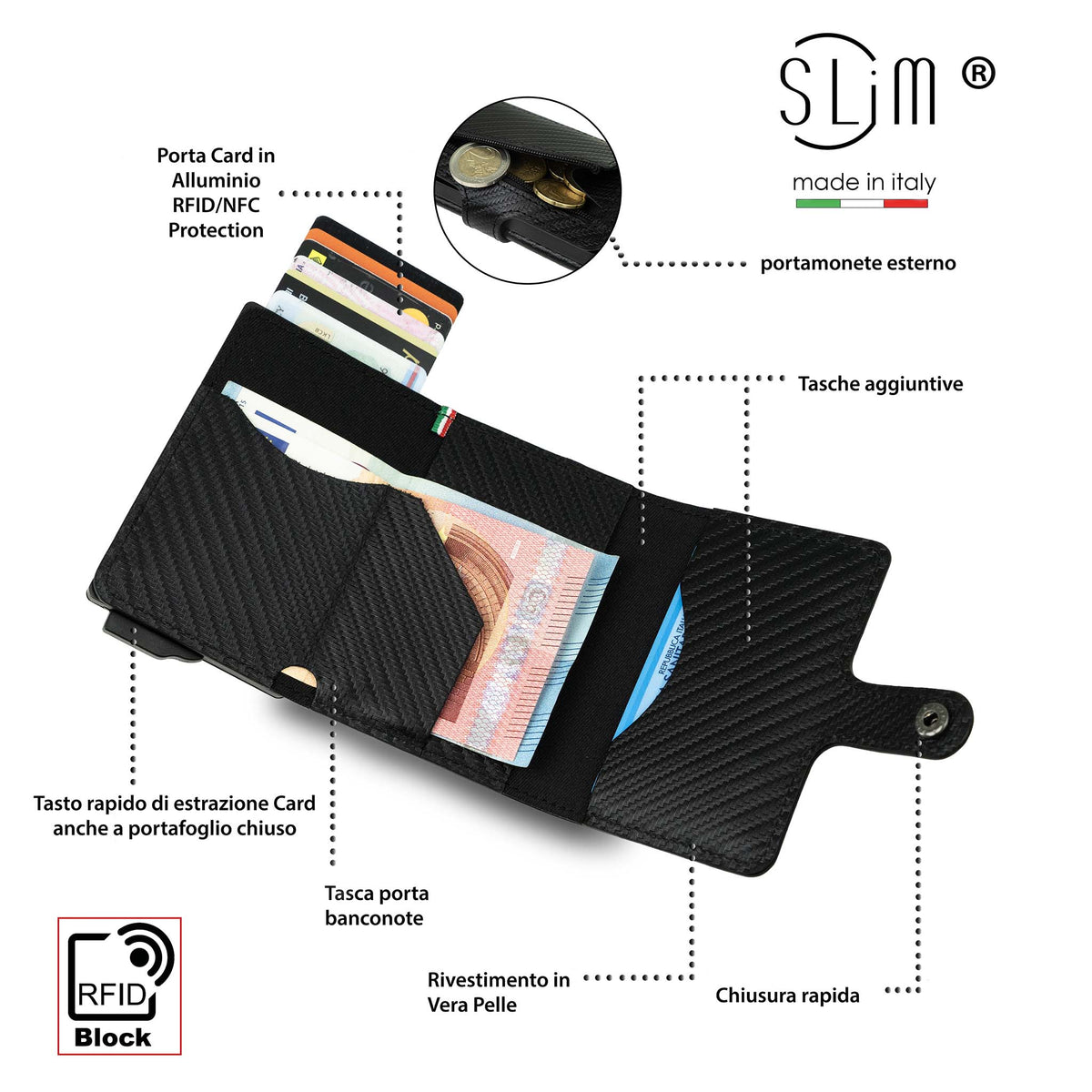 Custodia Portafoglio In Pelle Con Stand Per Doogee X10/X10S | Copertina Con Slot Carte E Chiusura Magnetica (Nero)