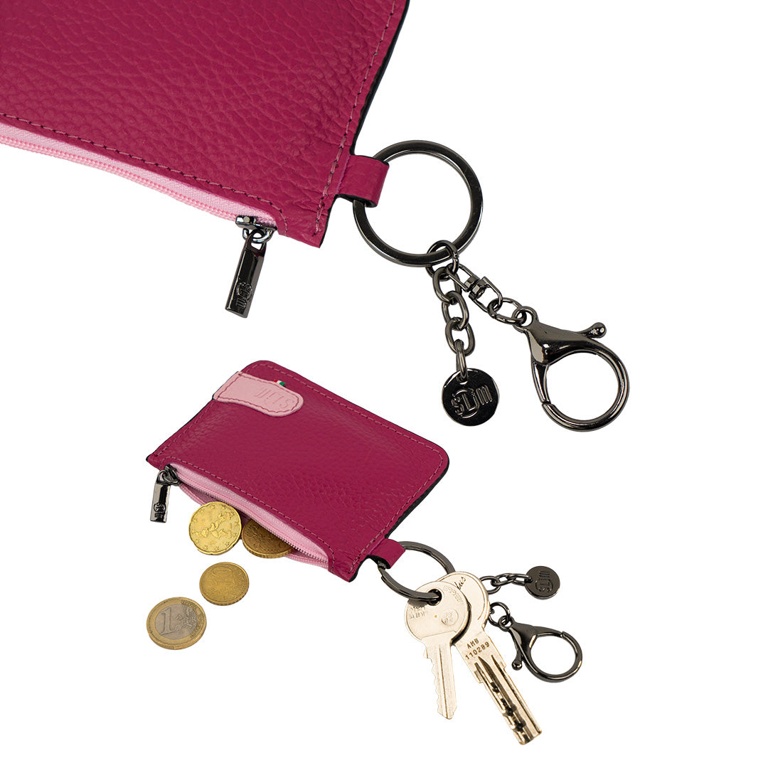 Portachiavi-Portamonete SLim®️ Bottalato Fucsia