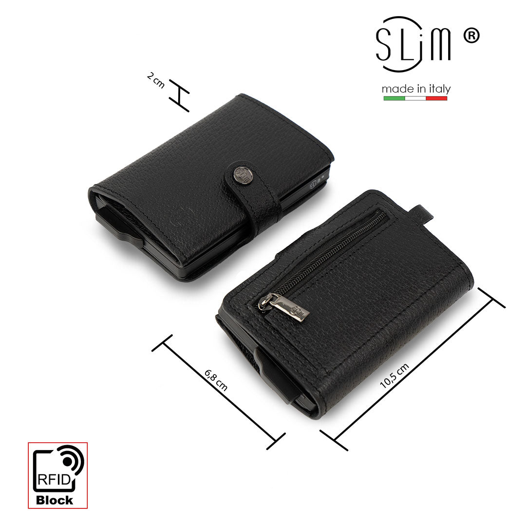 SLim®️ wallet with black necklace and coin pocket