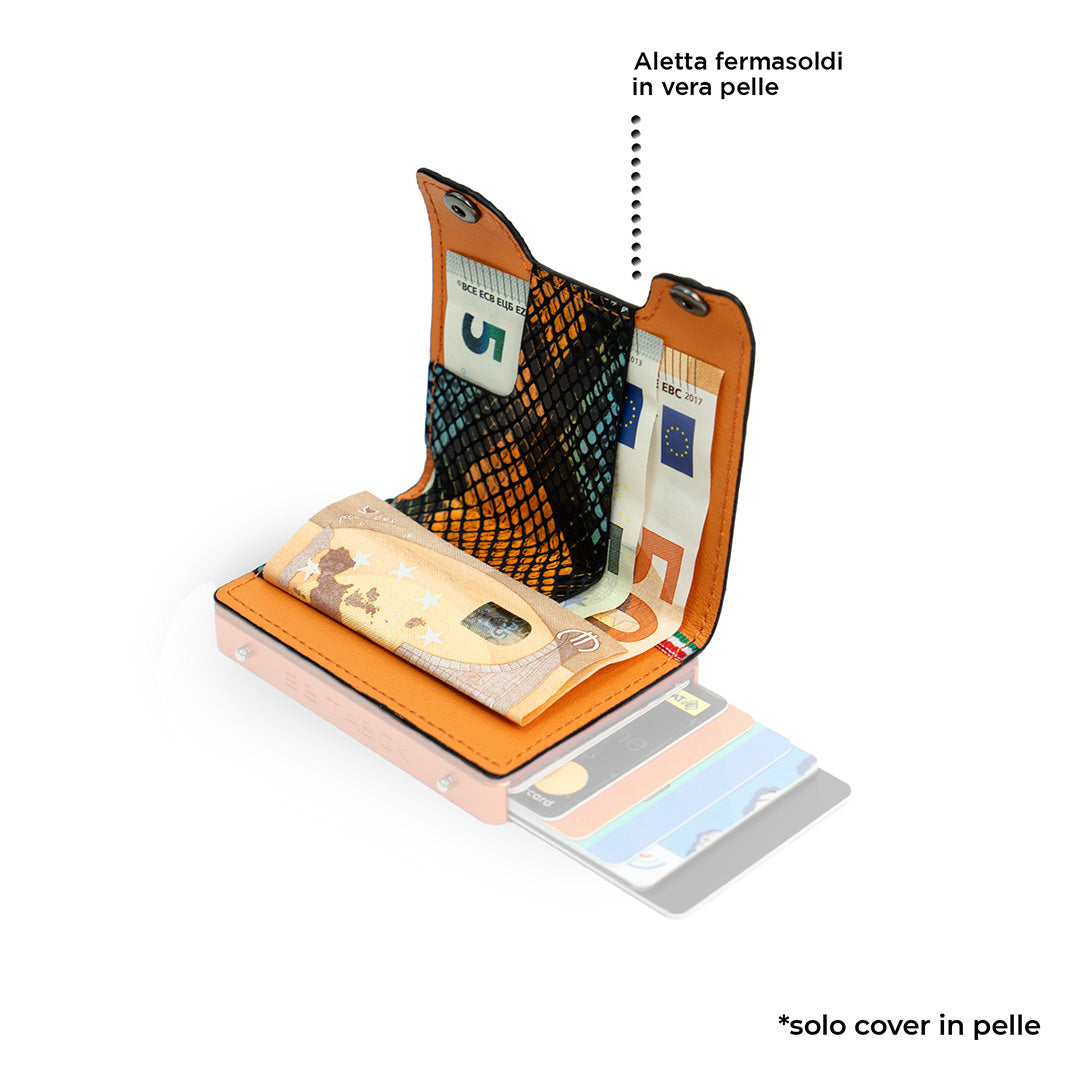 Cover in Pelle Be Tasck Animalier Multicolor Arancio