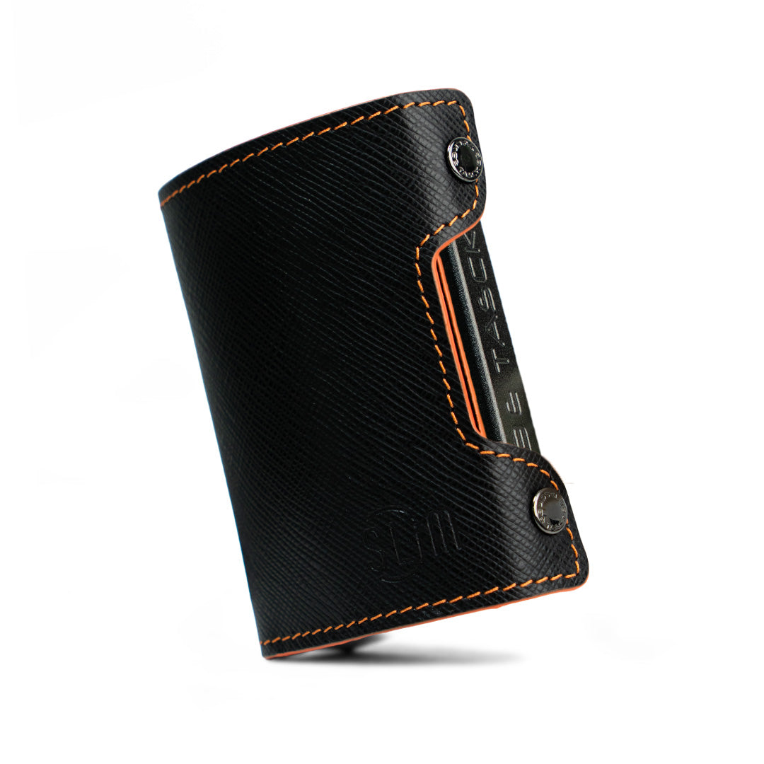 Be Tasck Saffiano Nero e Arancio