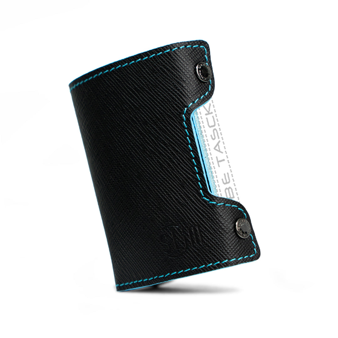 Cover in Pelle Be Tasck Saffiano Nero e Azzurro