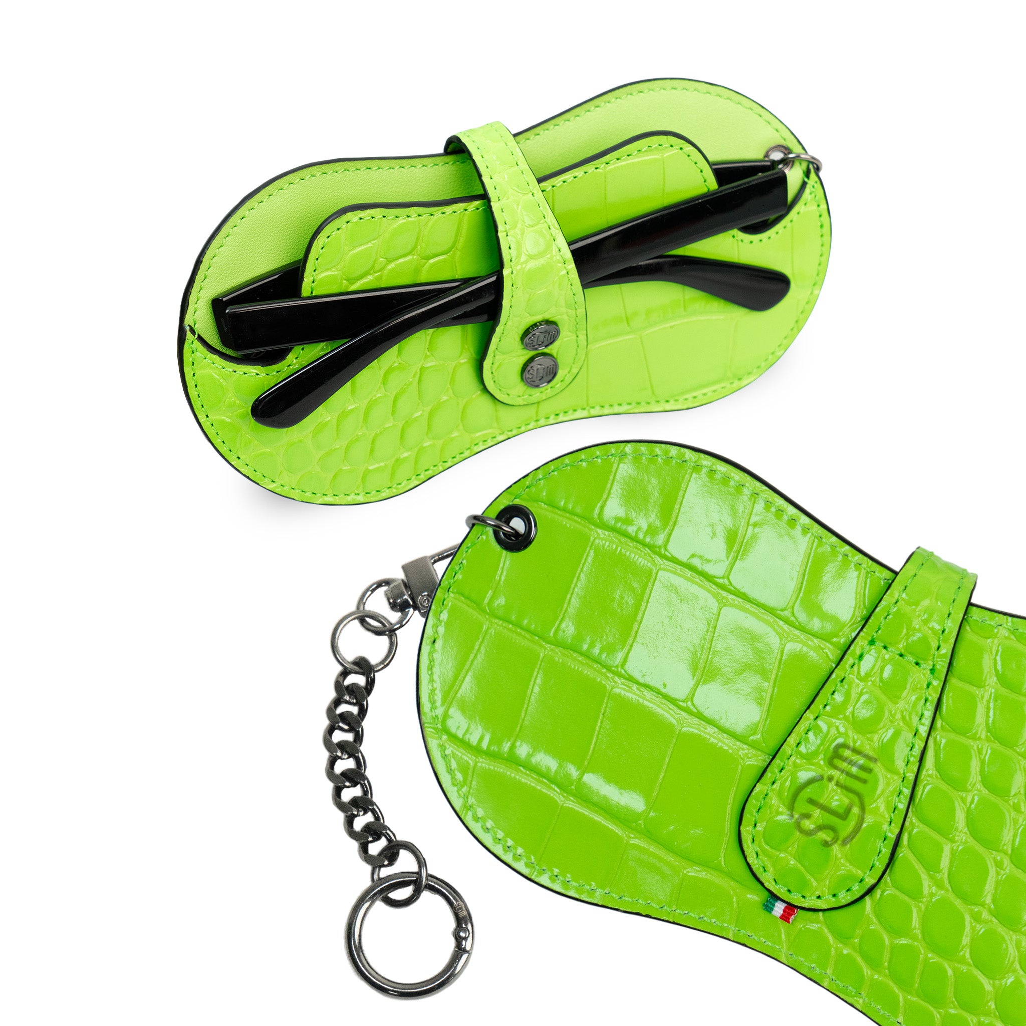 SLim Vision Vera Pelle Cocco Verde