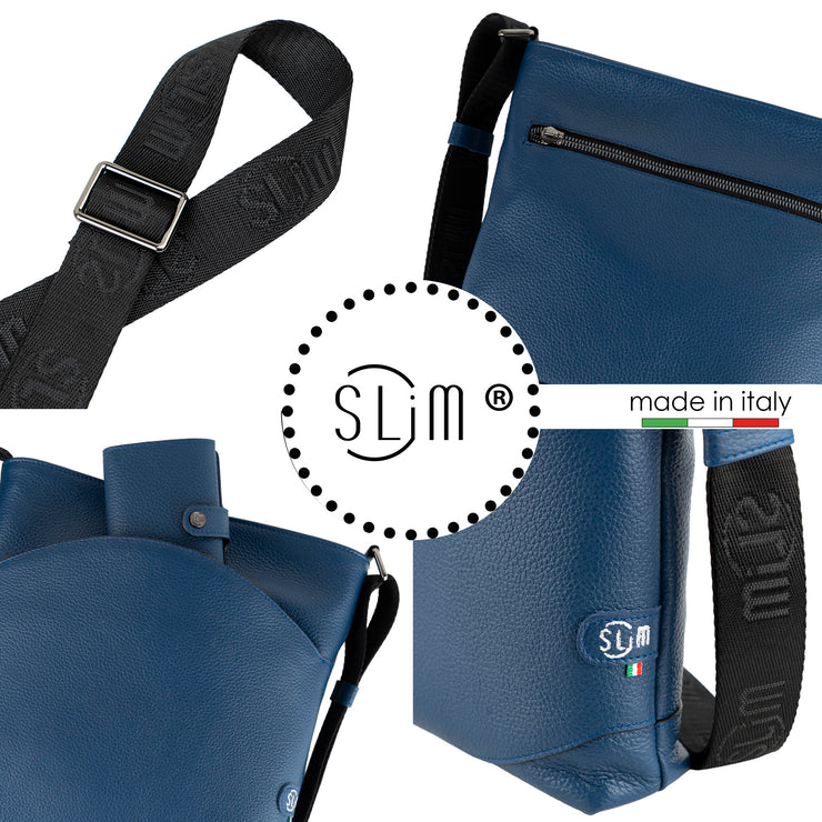 Bag SLim®️ Vera Pelle Bottalata Blu