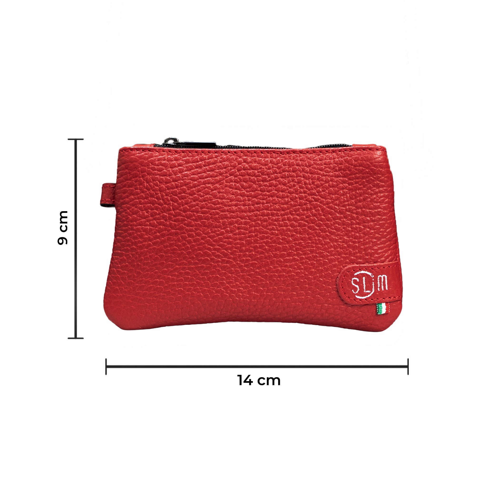Mini Pochette Vera Pelle Bottalato Rosso