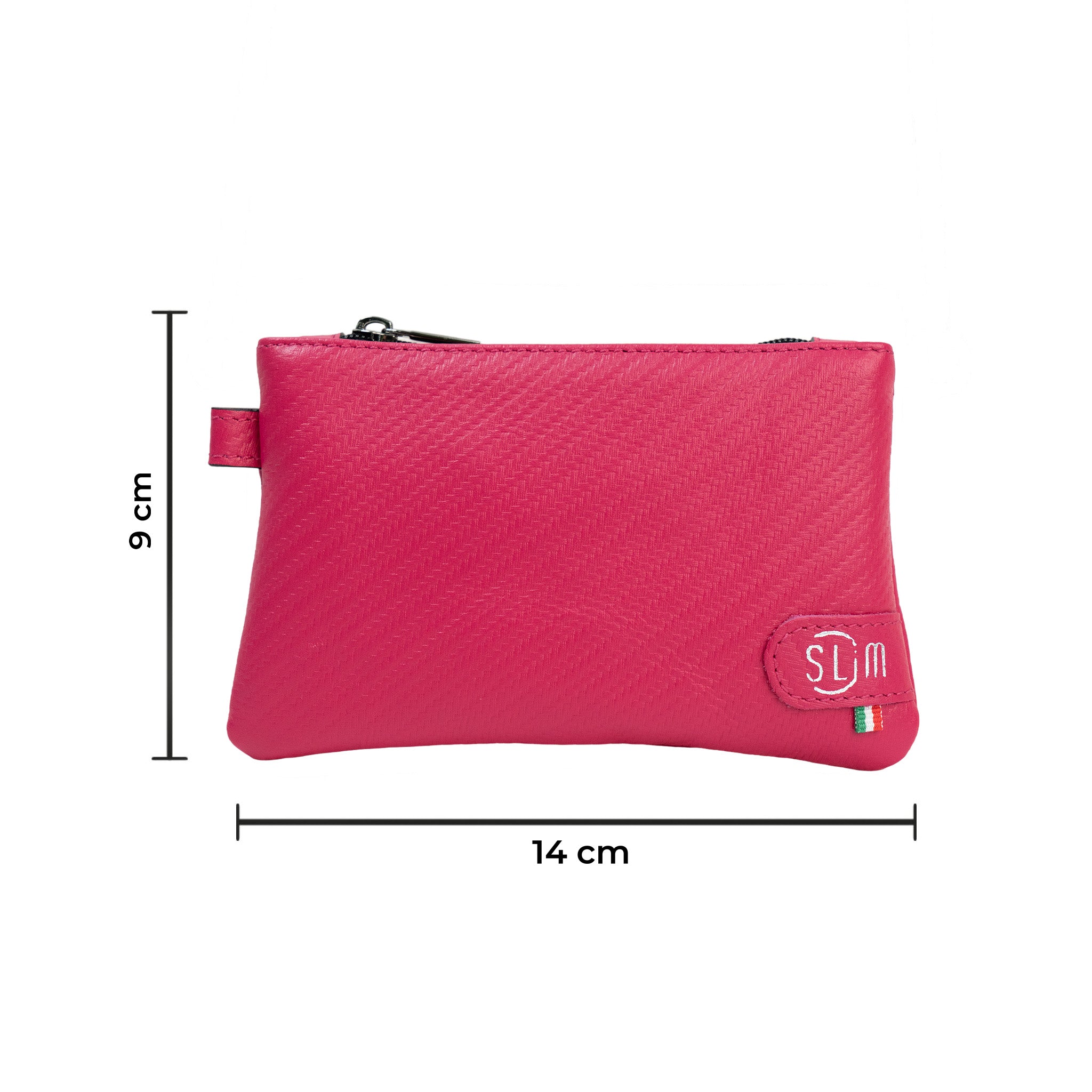 Mini Pochette Vera Pelle Carbon Fucsia