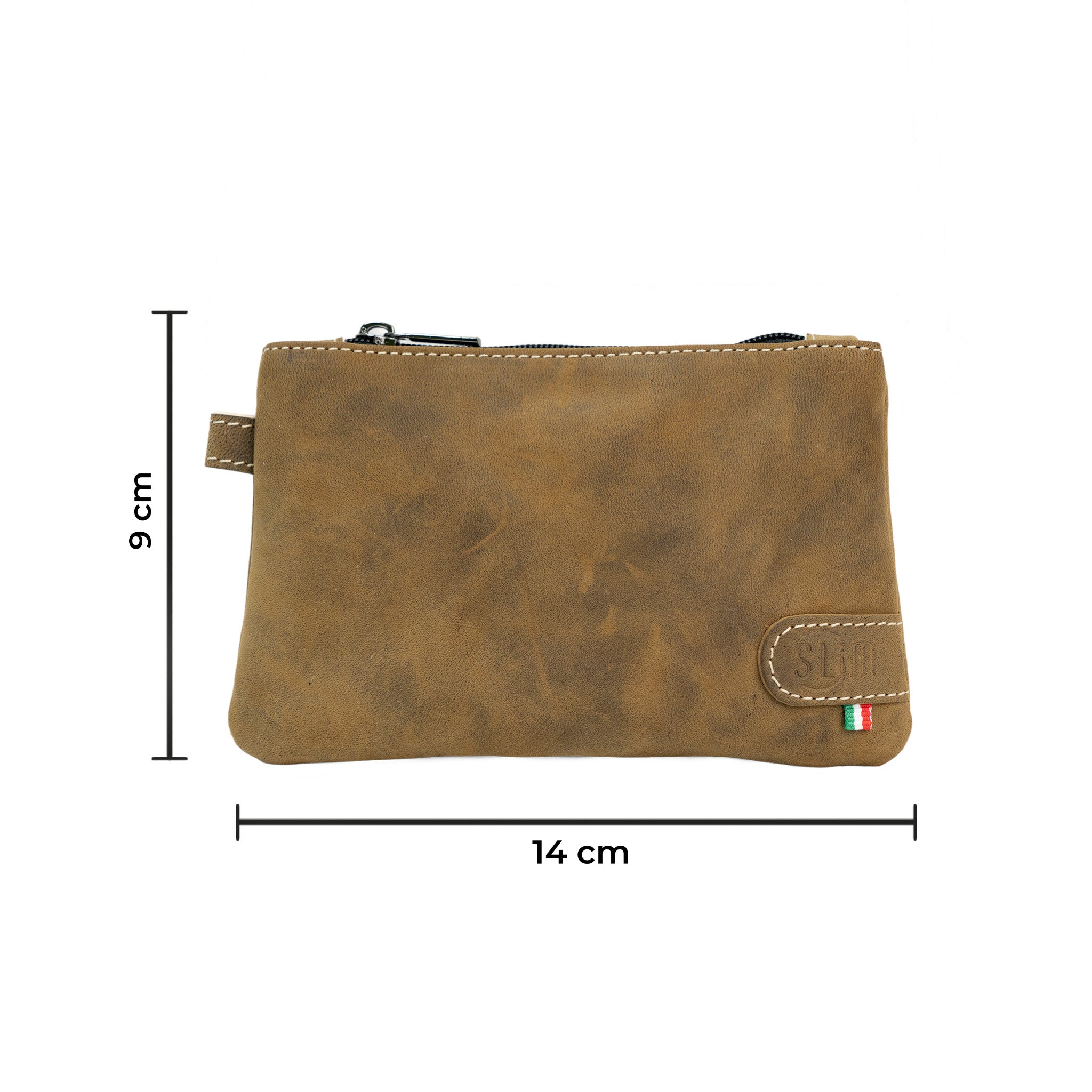 Mini Pochette Vera Pelle Crazy Cuoio
