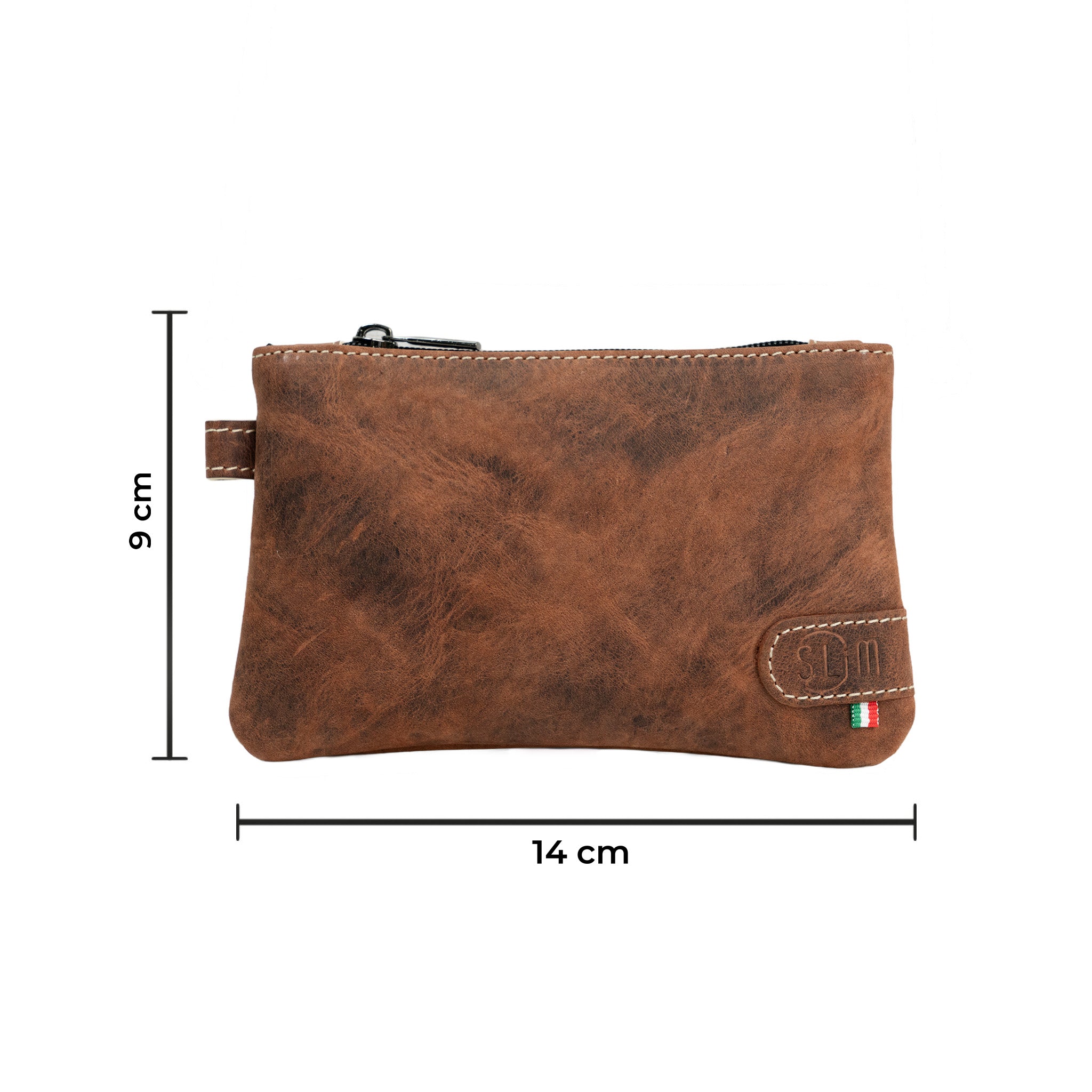 Mini Pochette Vera Pelle Crazy Marrone