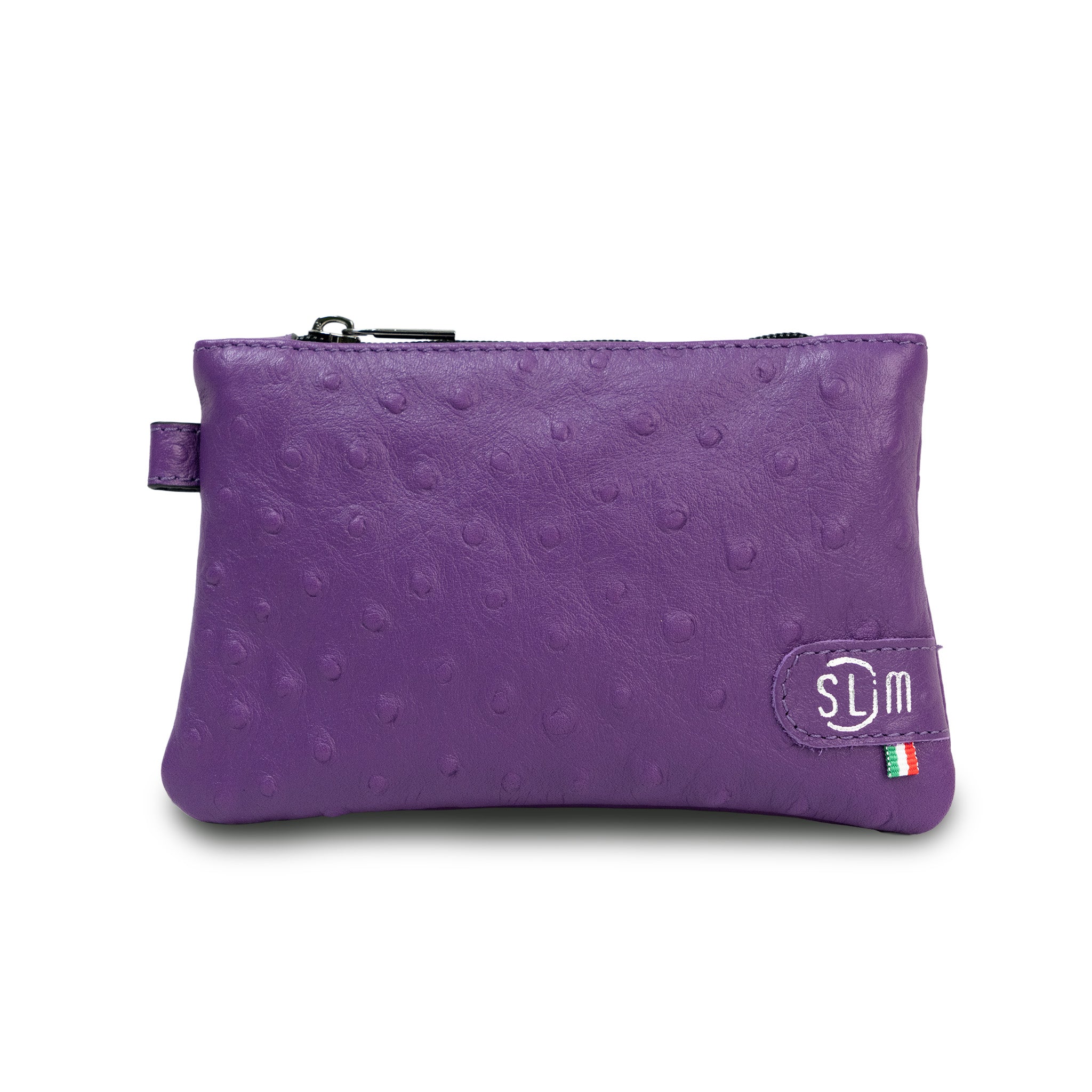 Mini Pochette Vera Pelle Struzzo Viola