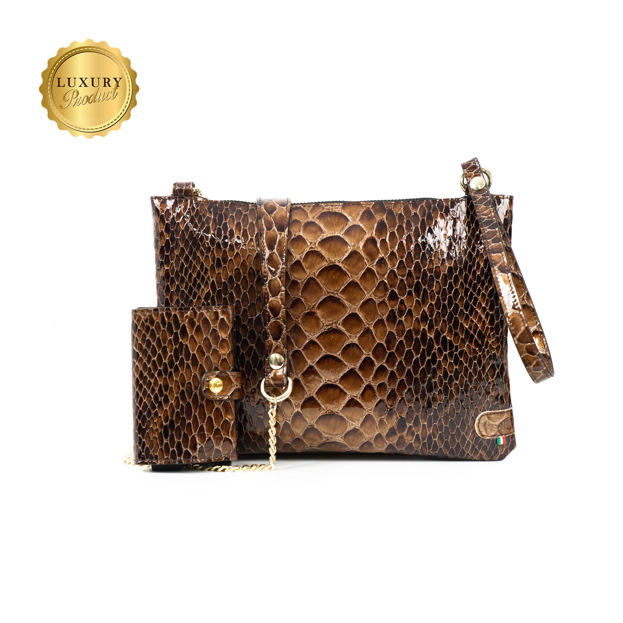 SLim®️ Genuine Leather Clutch with Shoulder Strap