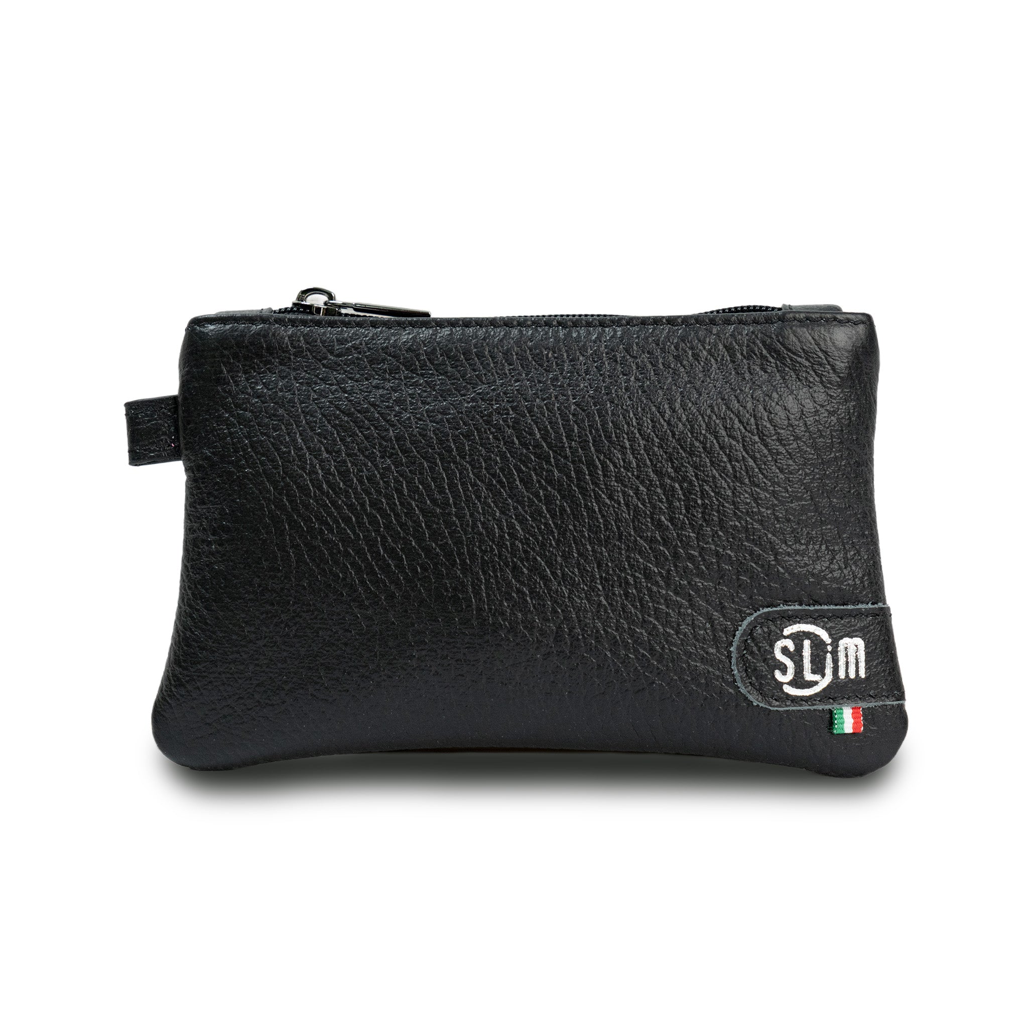 Mini Pochette Vera Pelle Bottalato Nero
