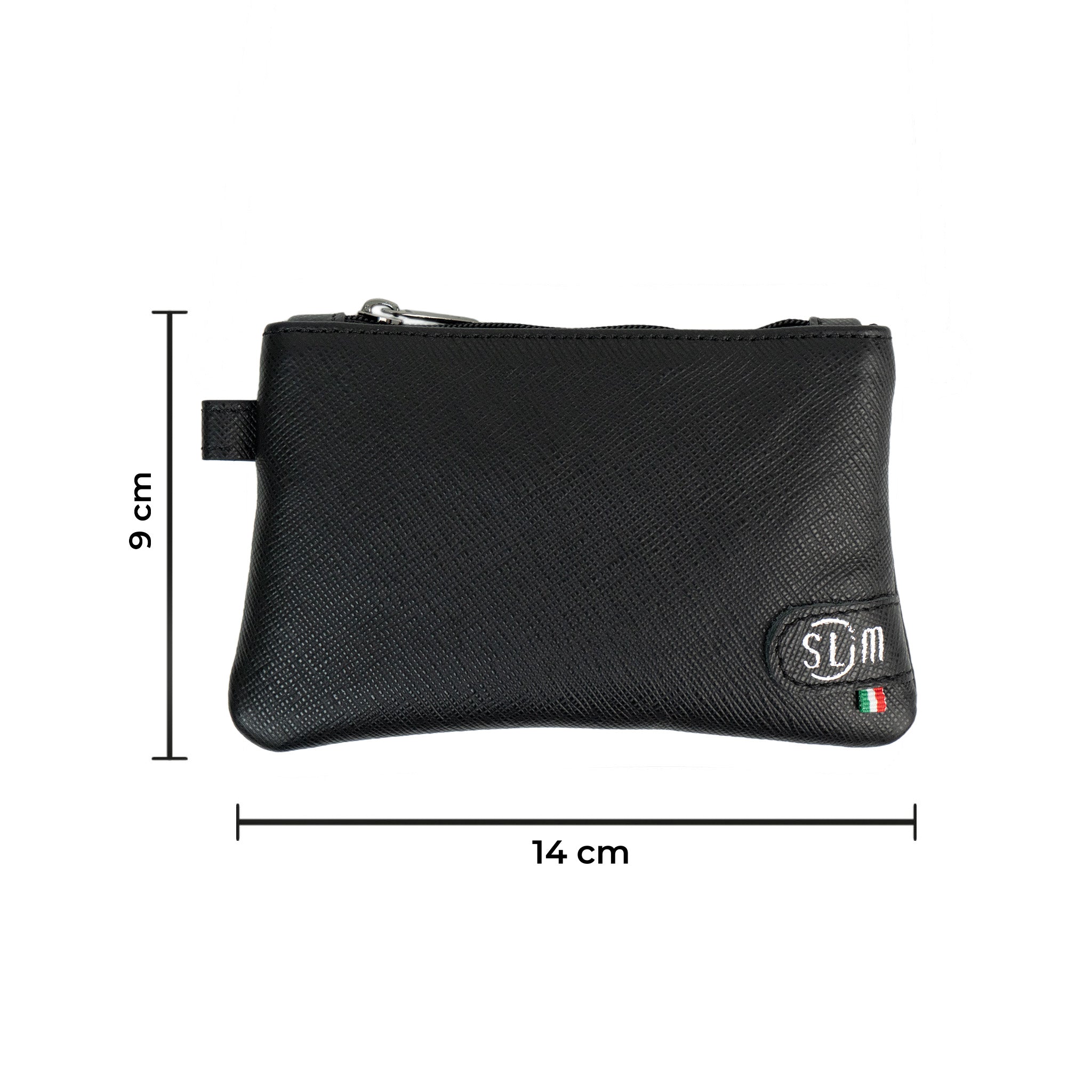 Mini Pochette Vera Pelle Saffiano Nero